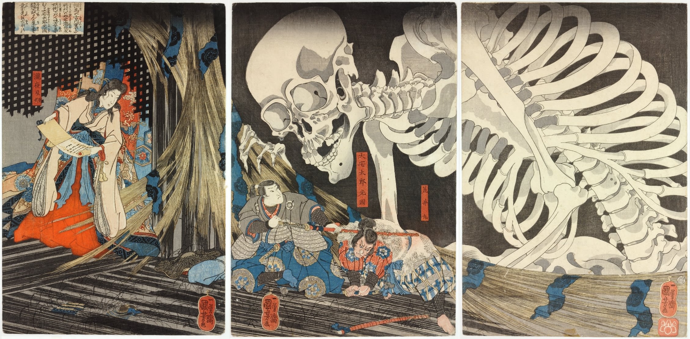 Mitsukuni Defying the Skeleton Spectre Invoked by Princess Takiyasha
