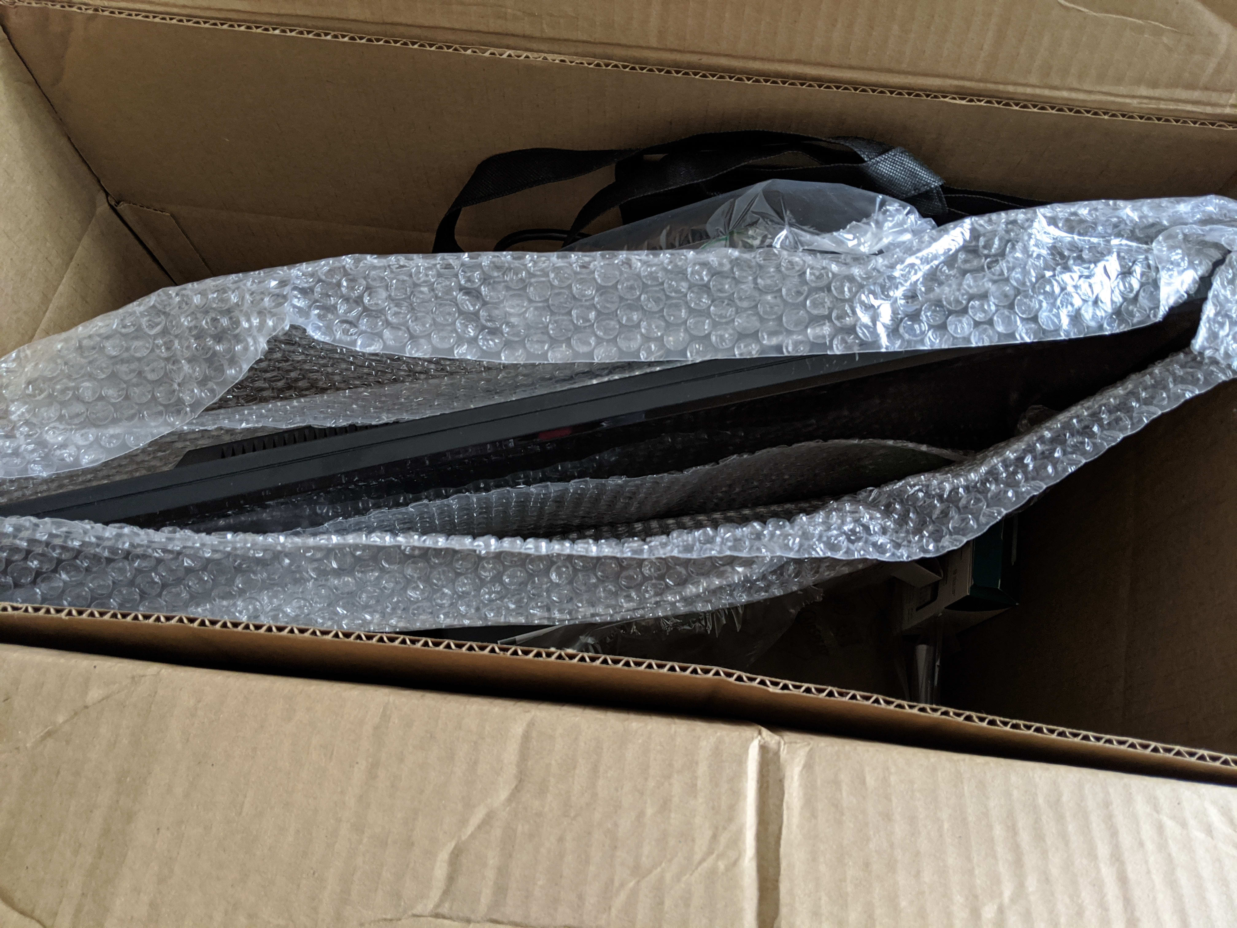 somewhat haphazard but appreciated packaging