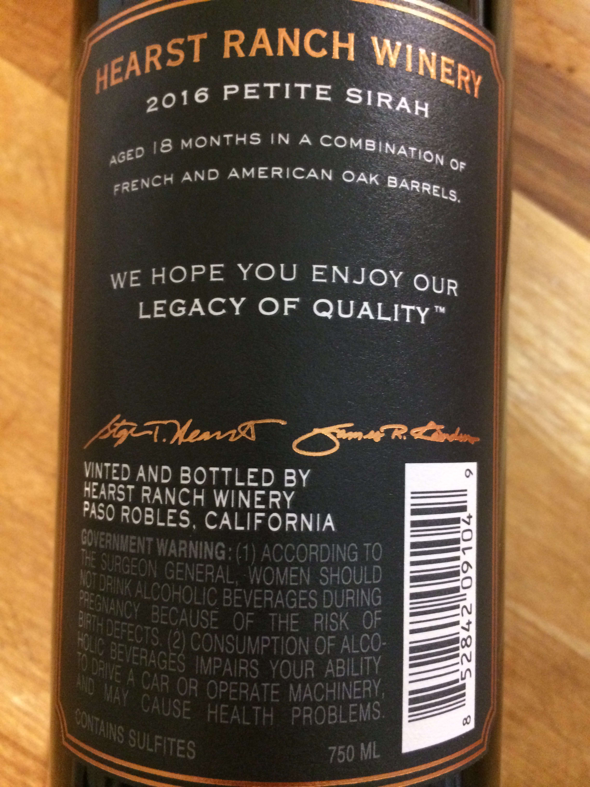 Back Label