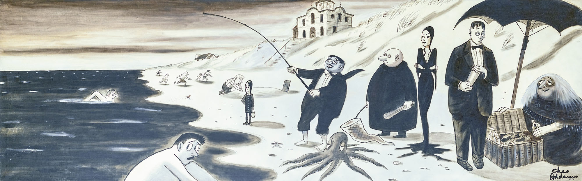Addams at the Beach
