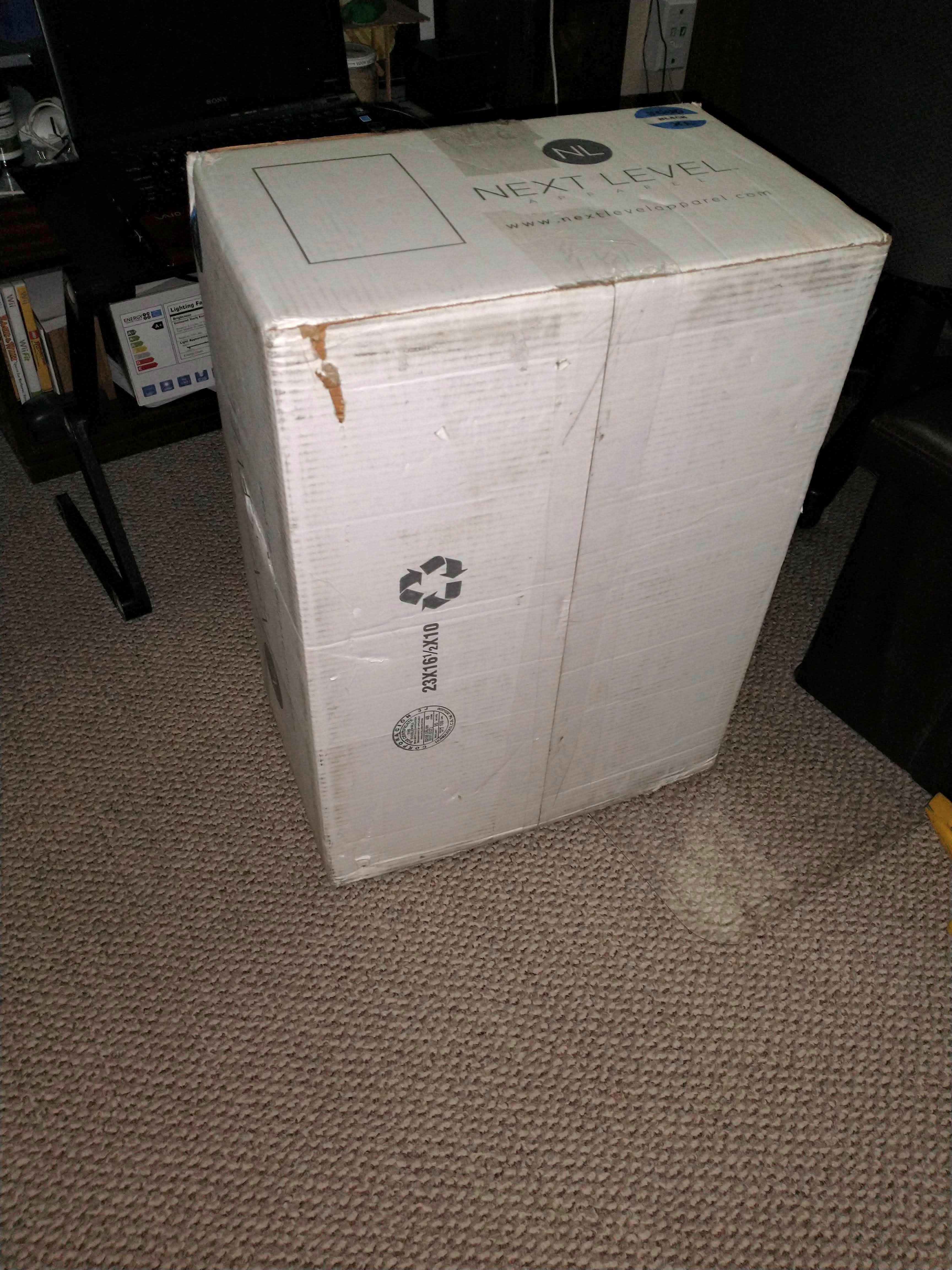 I was surprised by the size of the box.  It was certainly bigger than the placeholder dimensions, heavier too.