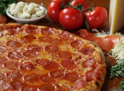 Regina's pepperoni pizza