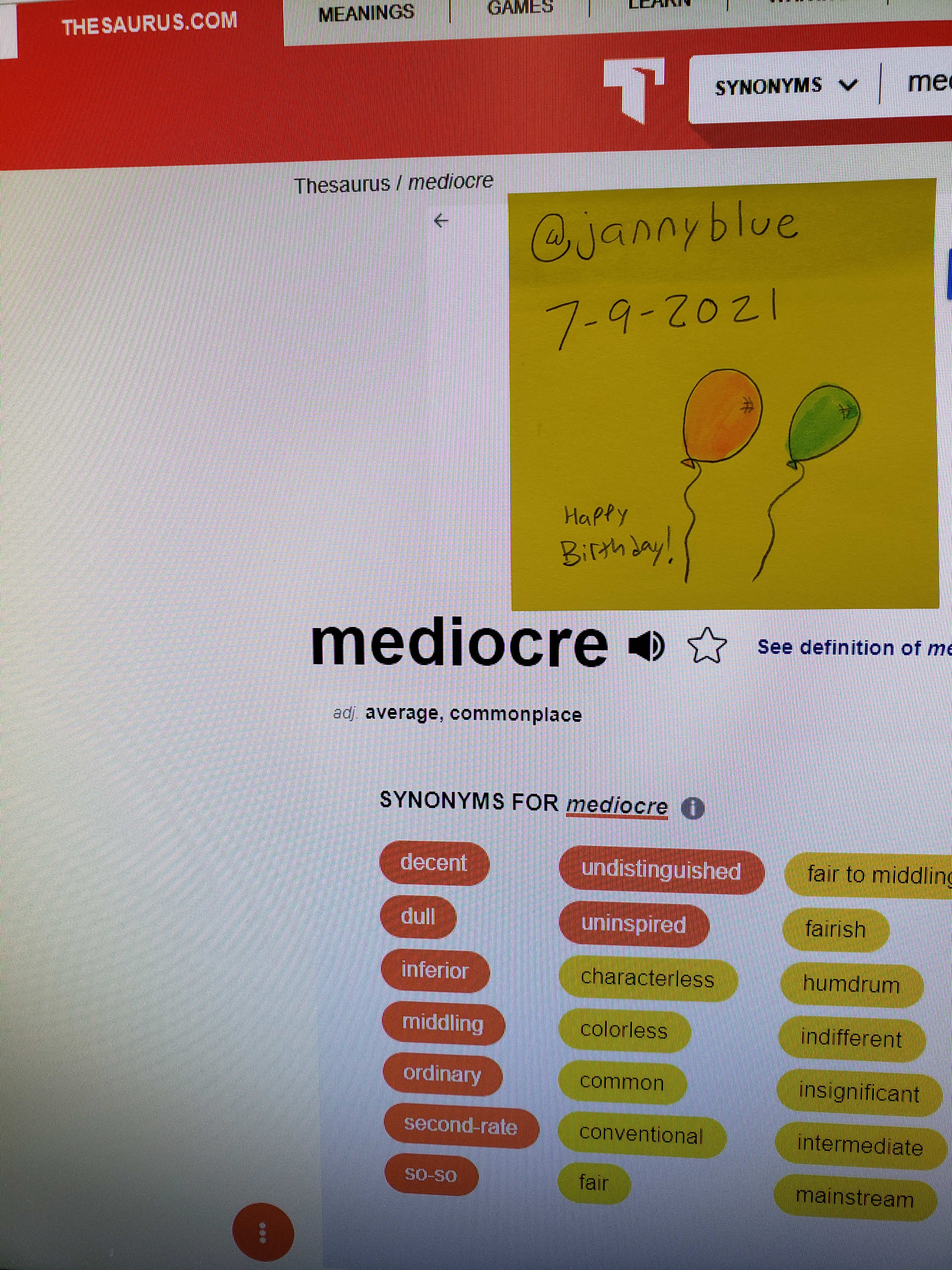 Thesaurus is not a dinosaur
