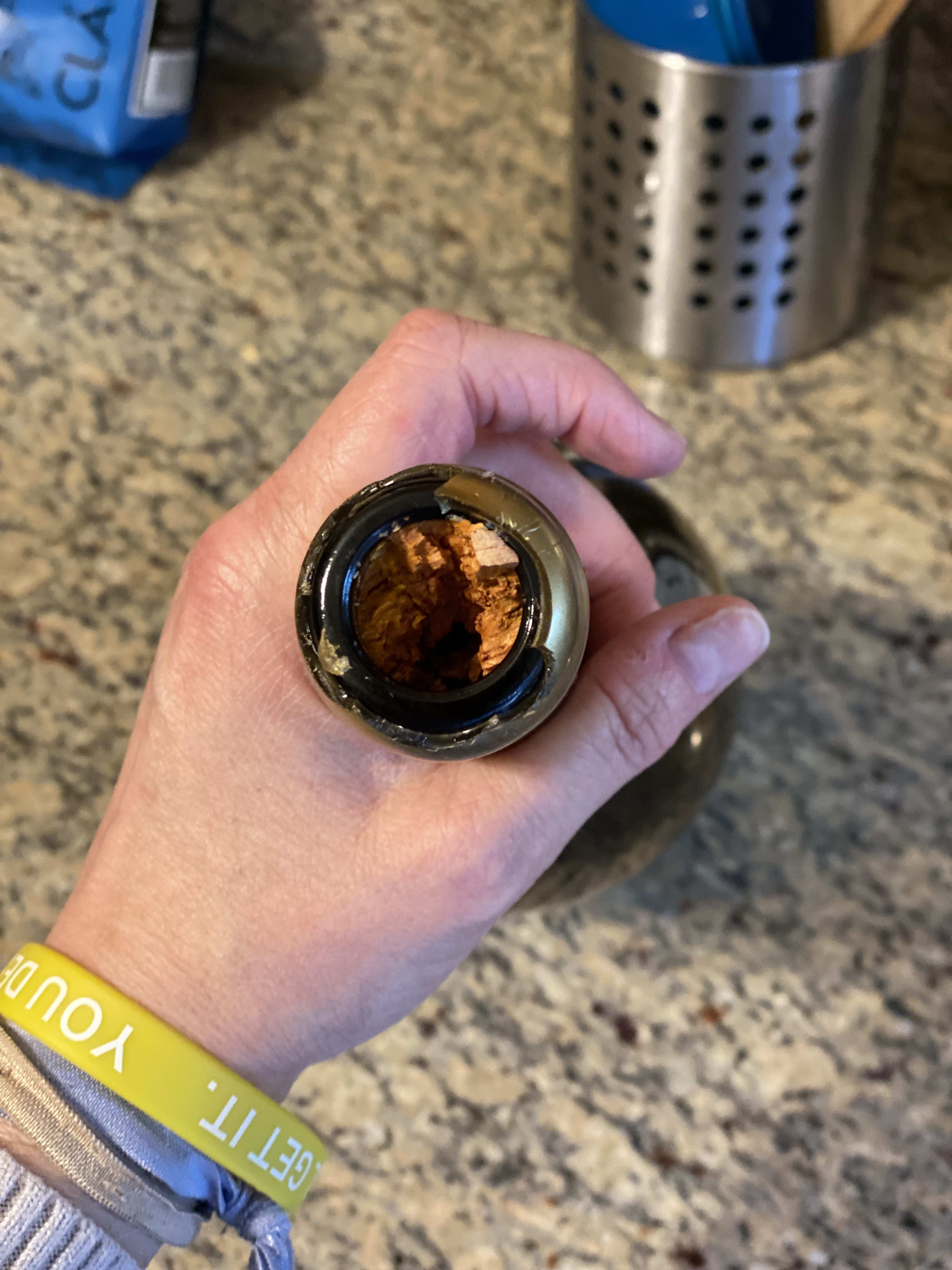 toasted cork remnants