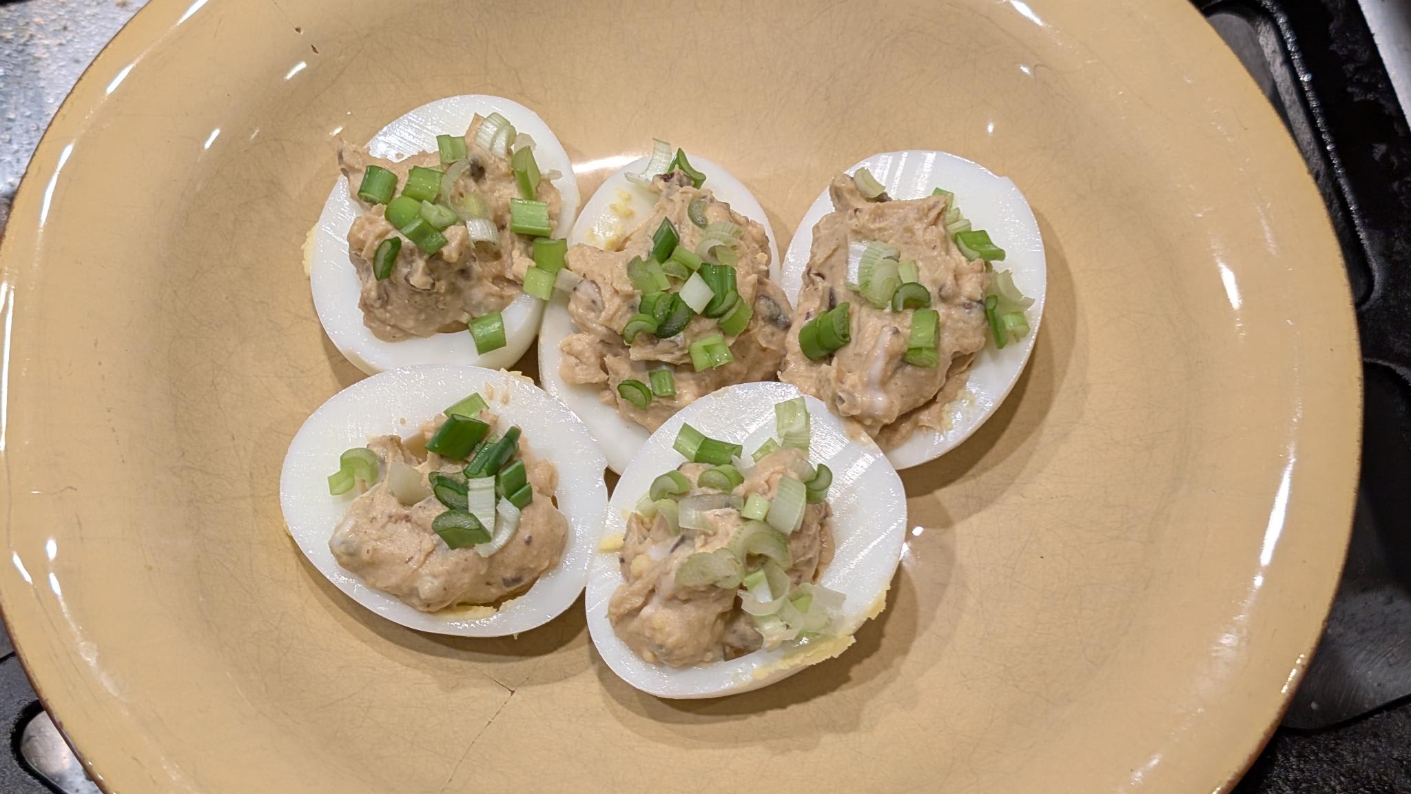 black garlic deviled eggs