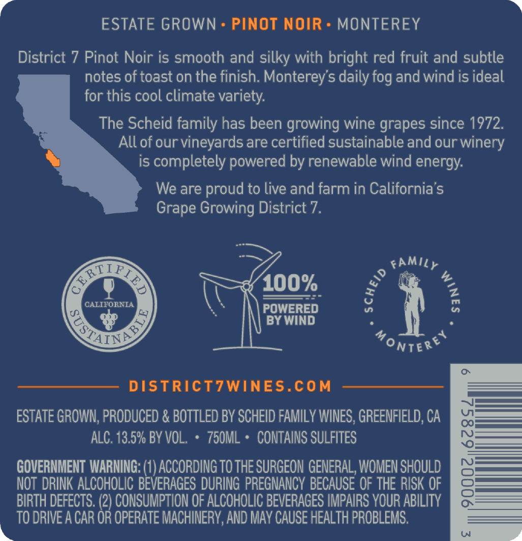 back label per producer website