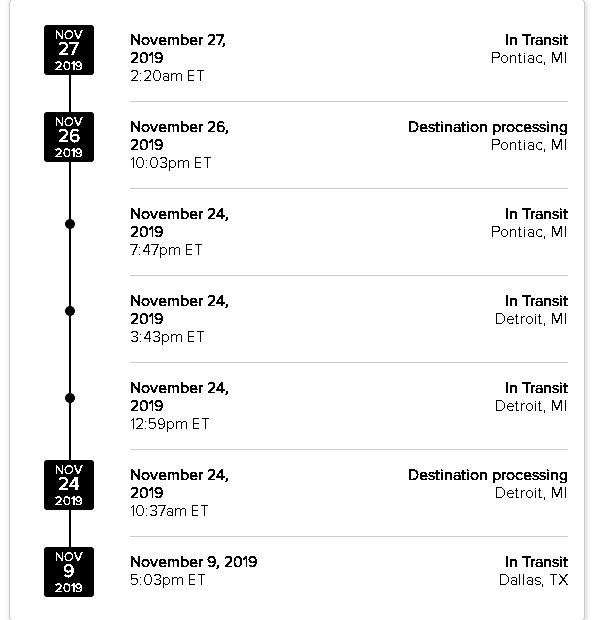 Hasn't gotten far in three plus weeks