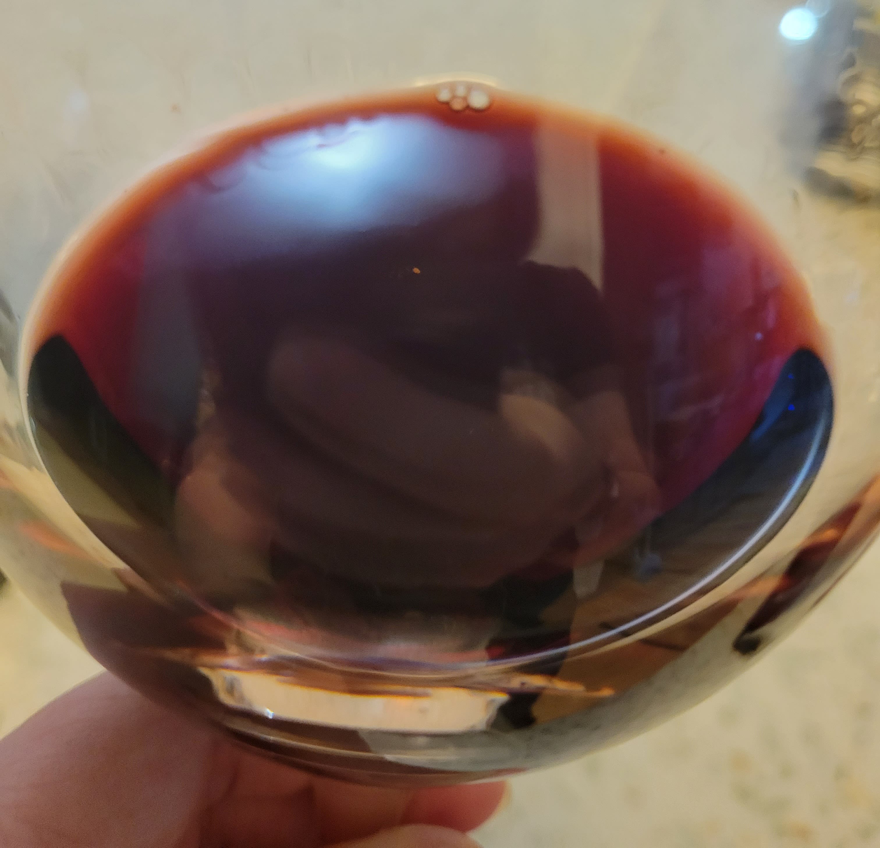 Aspects wine in the glass closeup