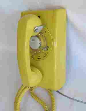 Classic rotary dial wall phone