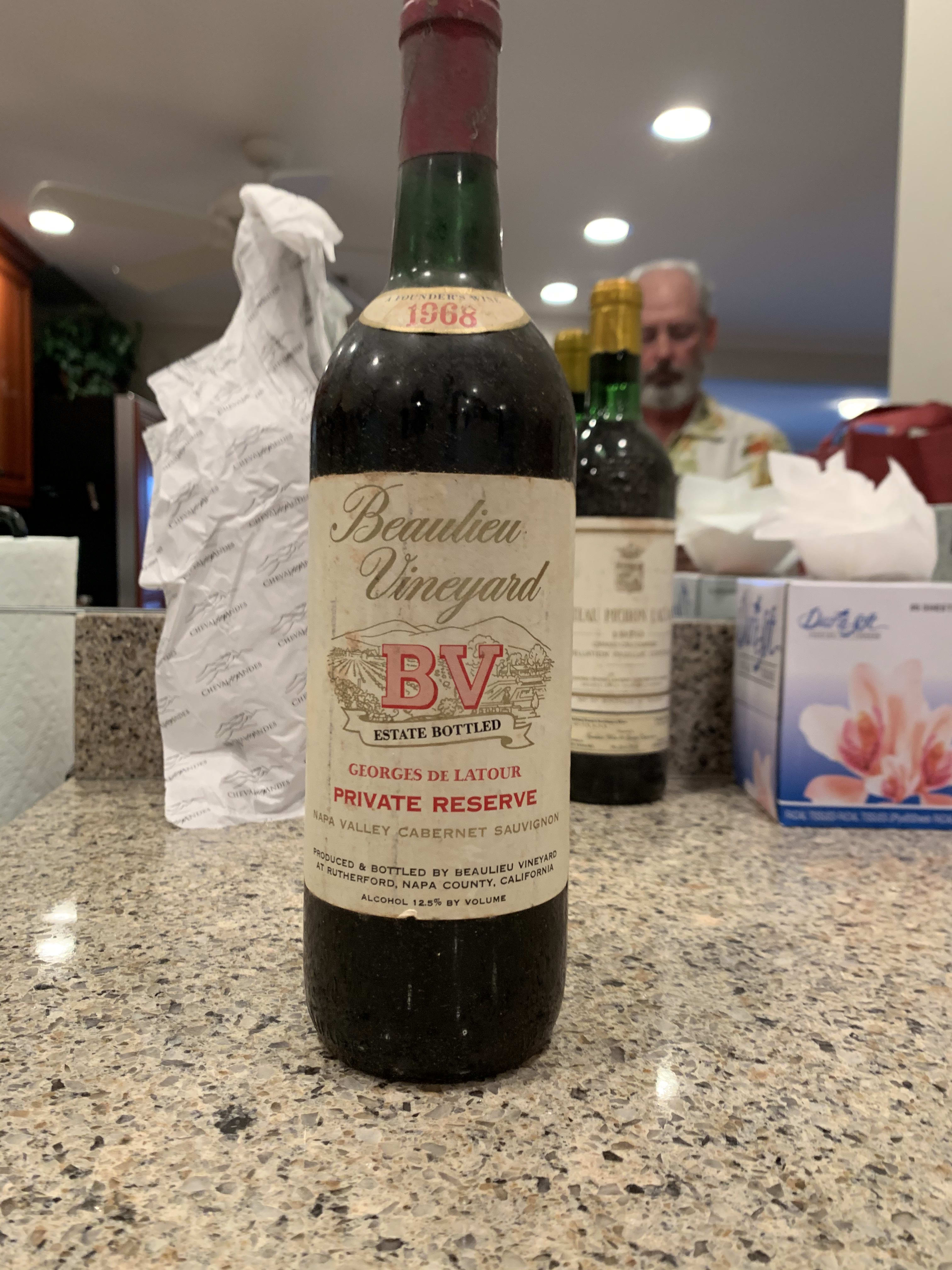 1968 Beaulieu Vineyards Georges de Latour, of course, when you don’t have any 1970 left....