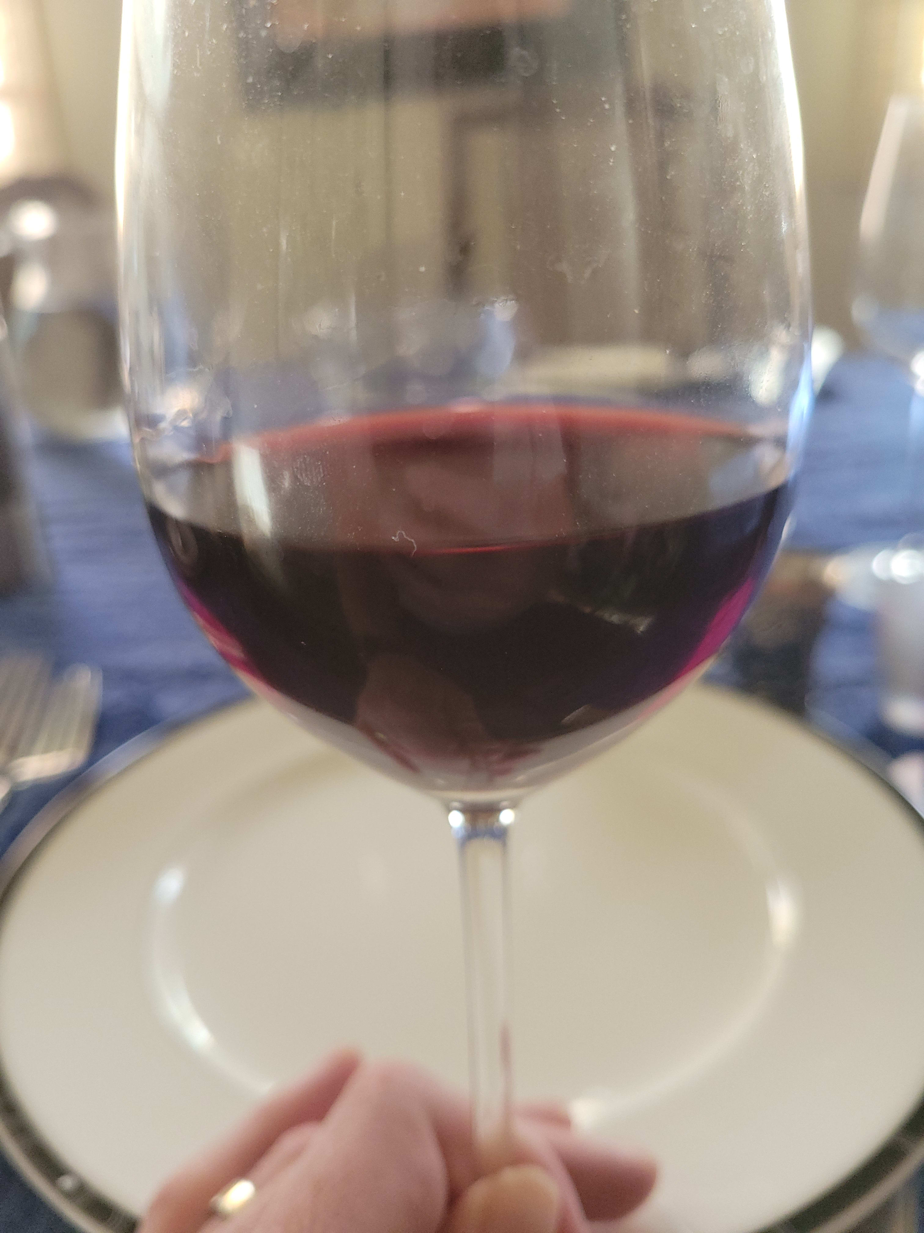 wine in glass