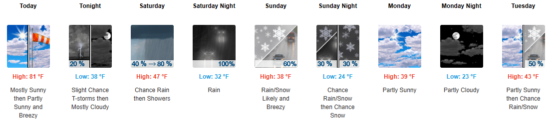 ALL OVER THE PLACE. Is it winter? Spring? False Spring? Third Winter?