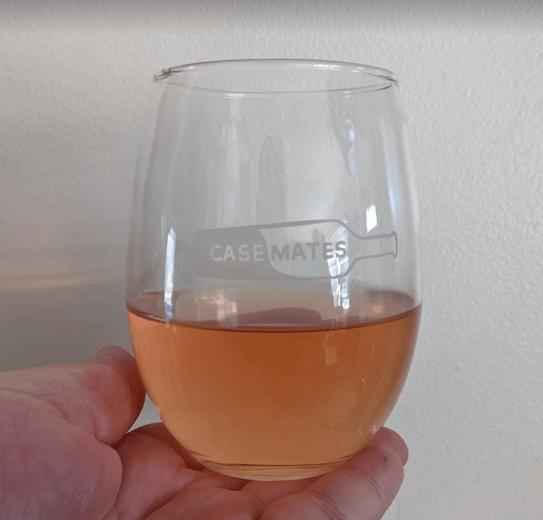 Glass of Rosé with white background