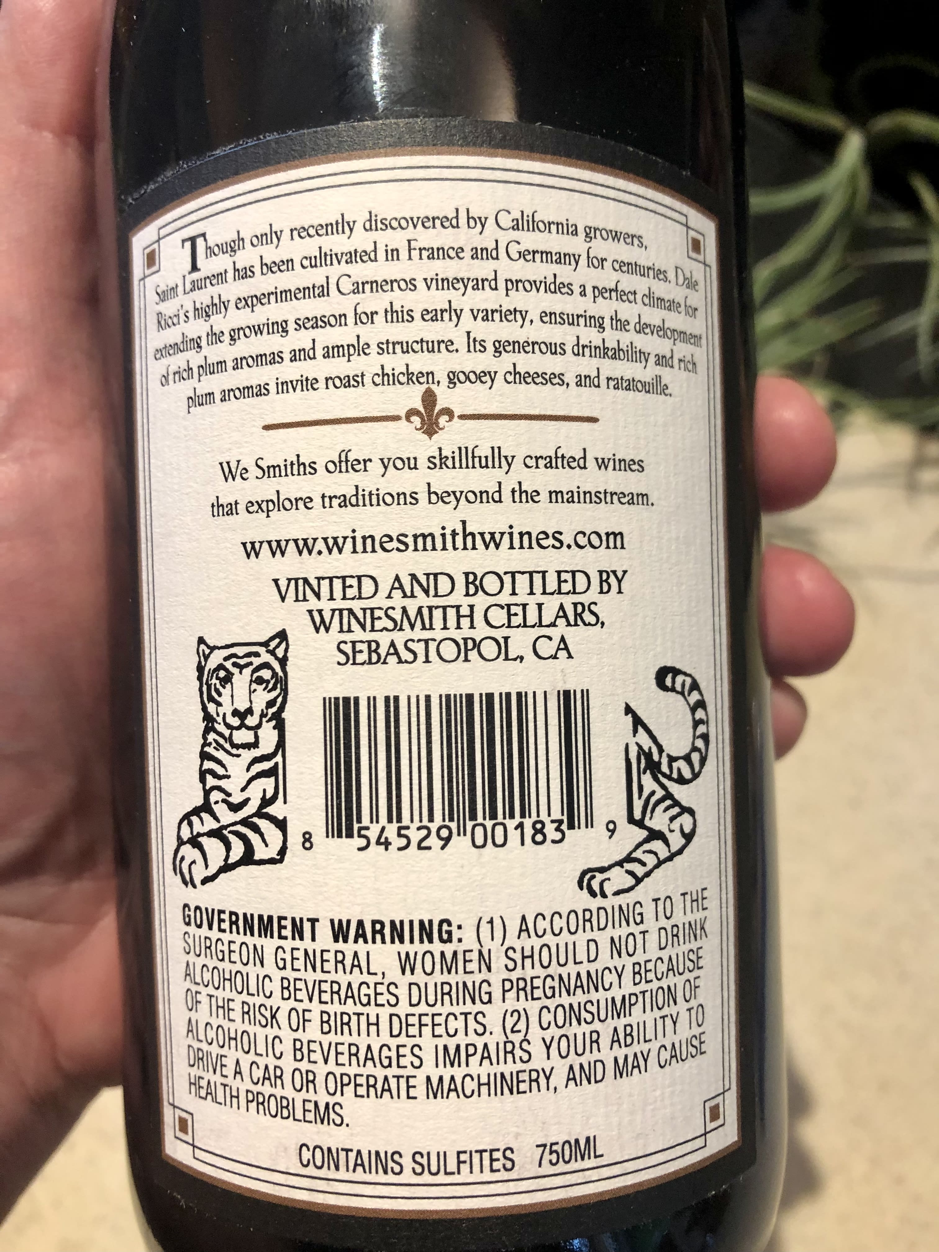 Back Label