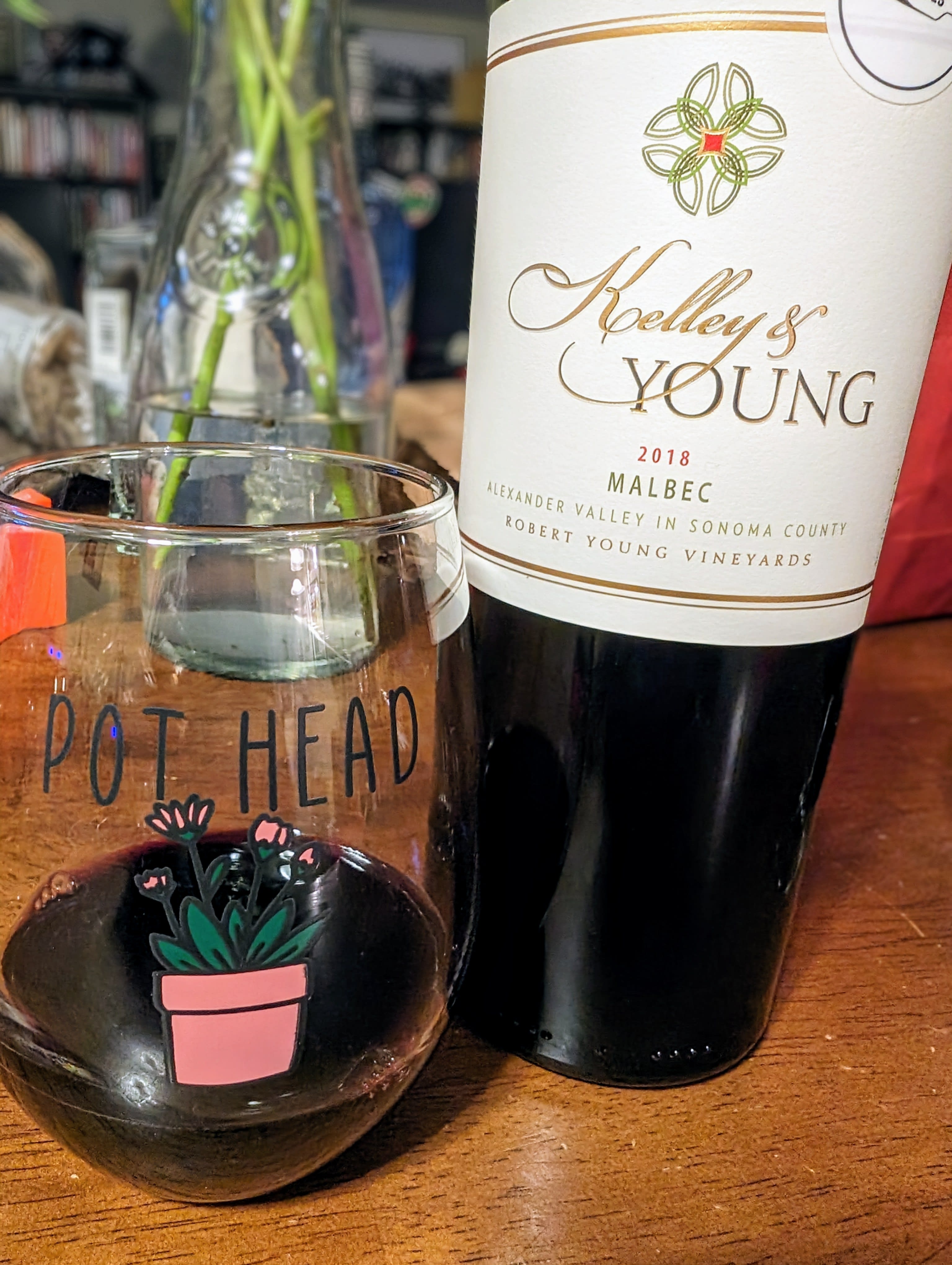 malbec bottle and glass
