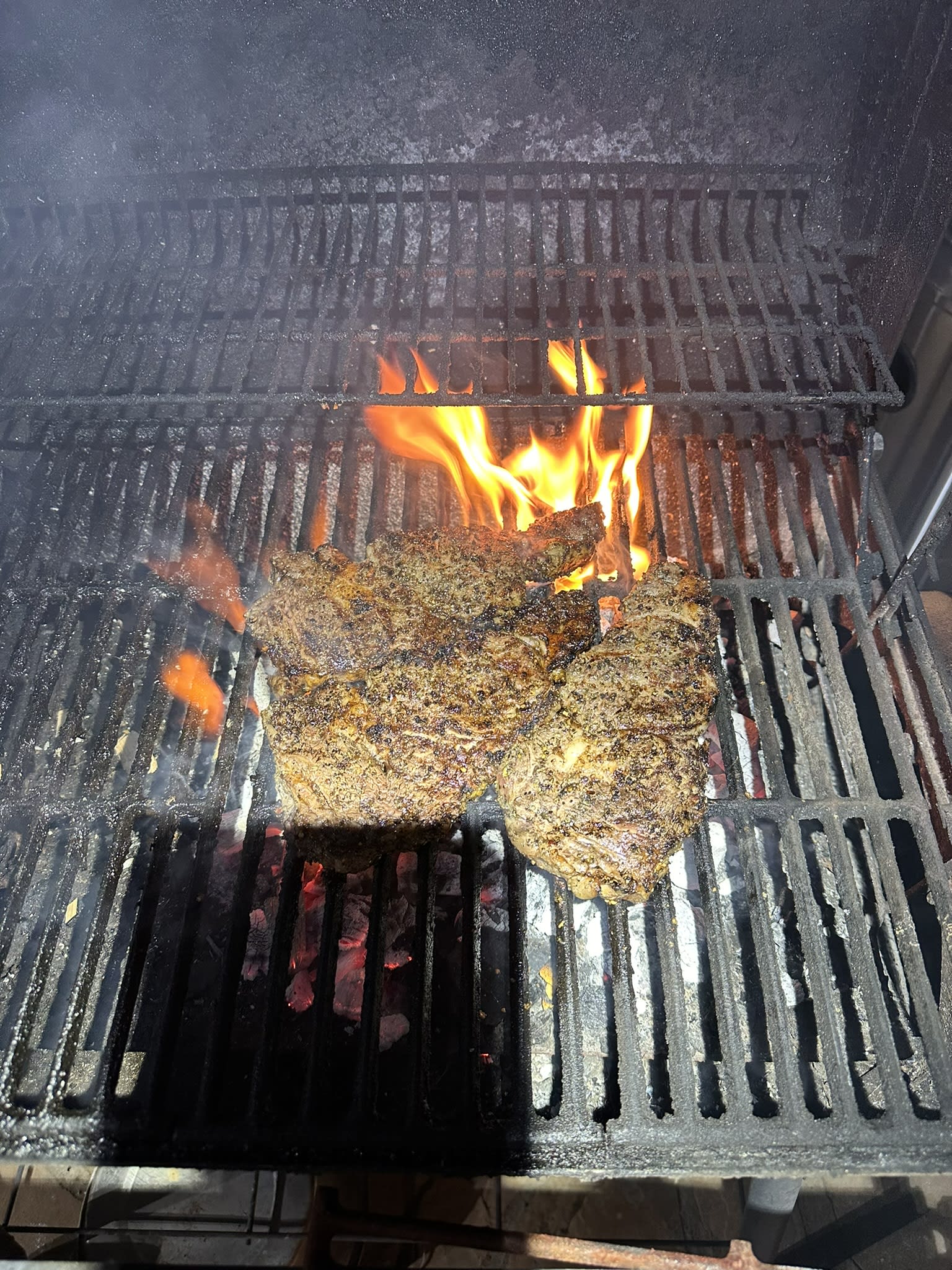 Ribeyes - Finishing up, I don't usually cook them that close together.