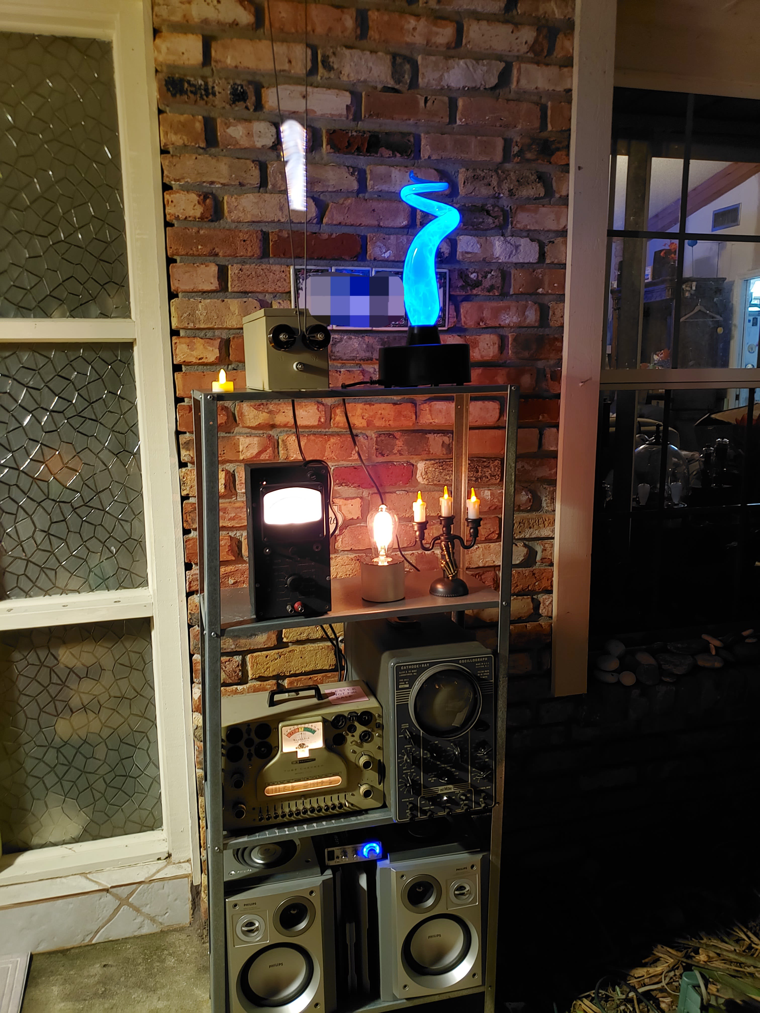 My annual Frankenstein's lab setup (yes, that Jacob's Ladder is real!)