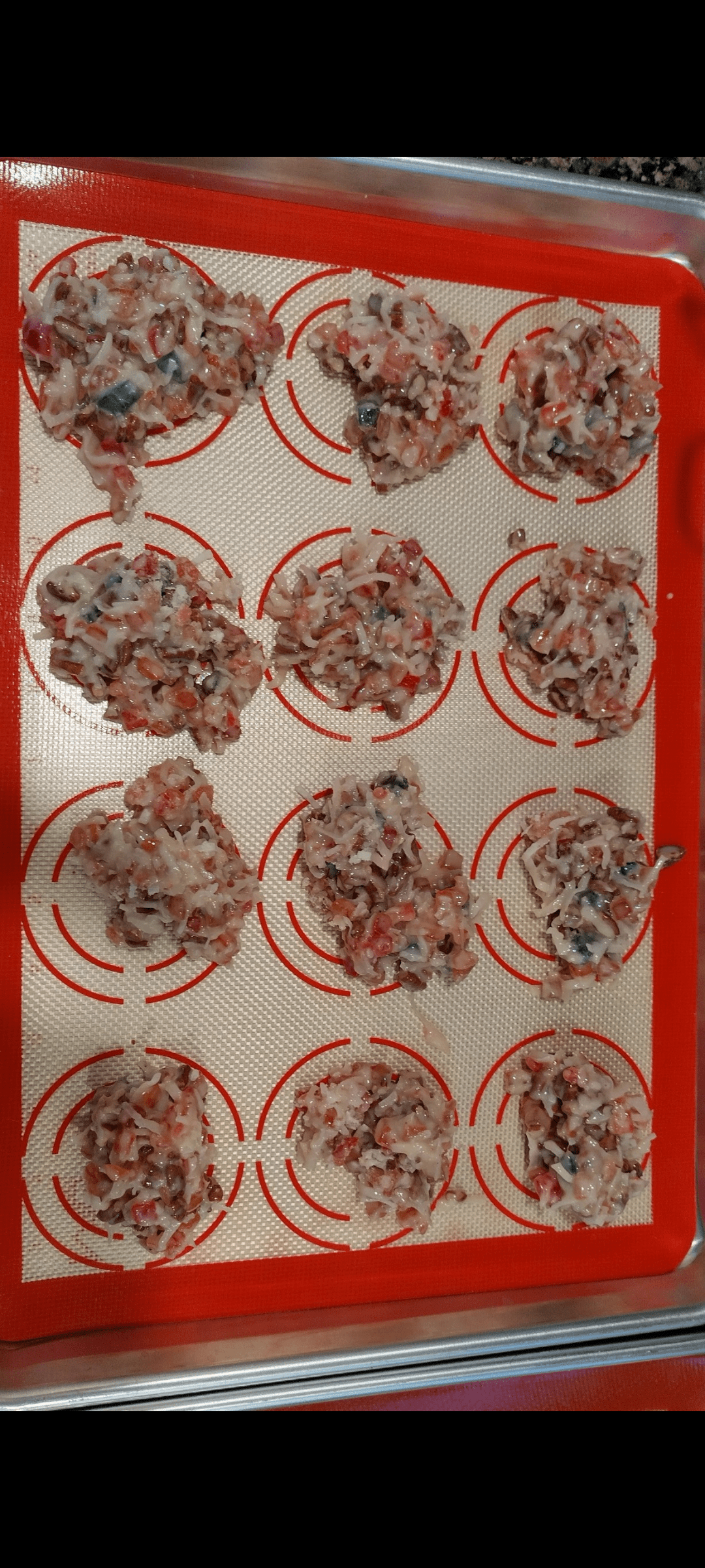 Cookies ready to go in