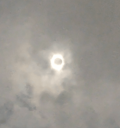 Crappy cloudy picture of the eclipse