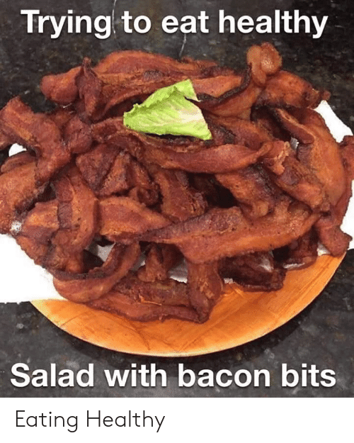 salad with bacon bits