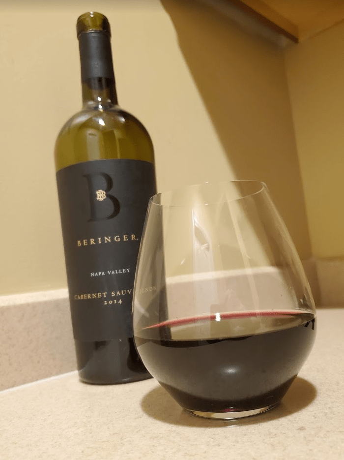 Beringer 2014 CS Napa Valley - Poured in glass