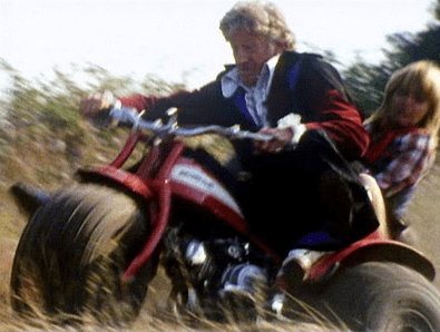 pertwee on a three-wheeler