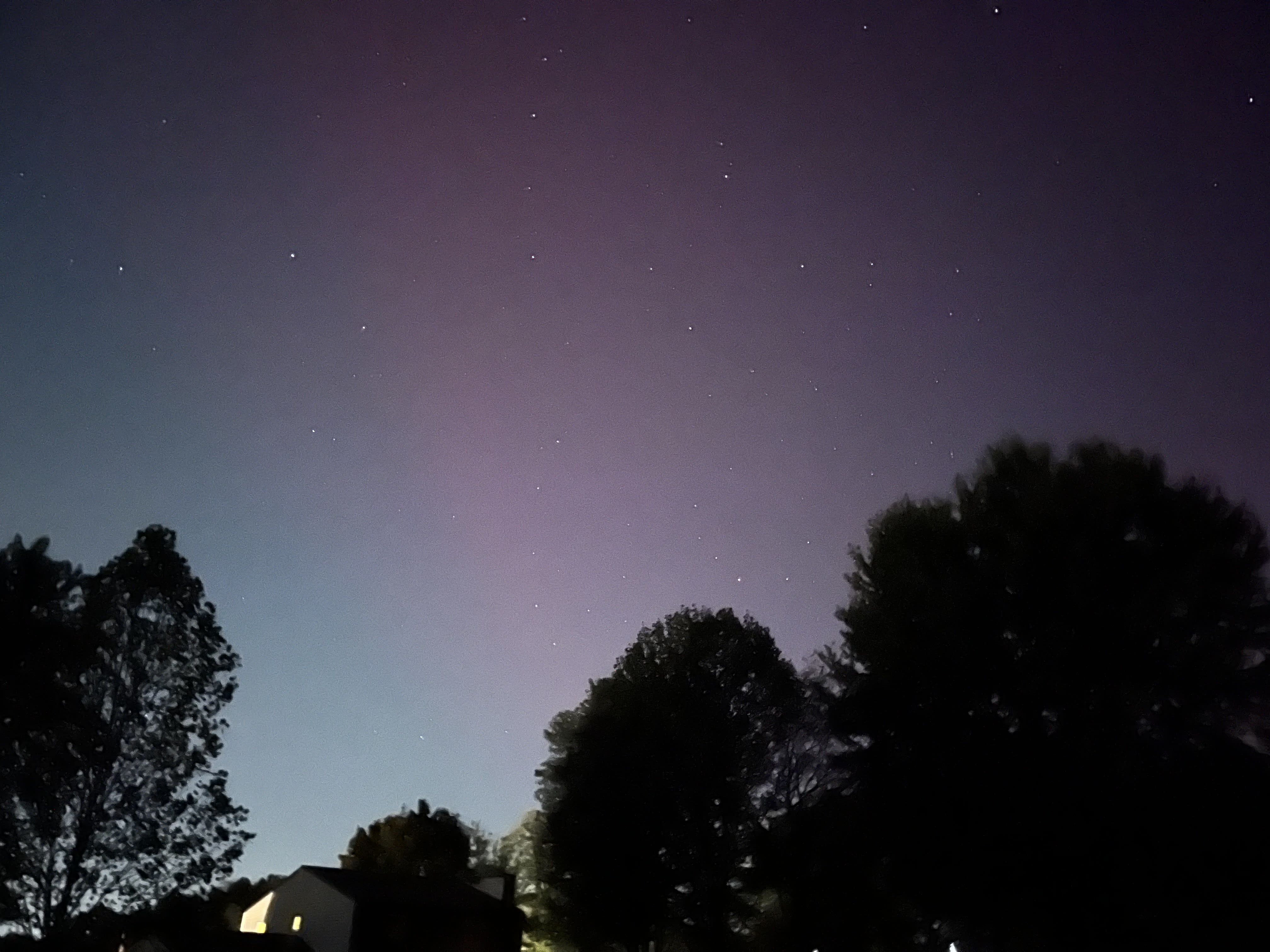 I used nightmode on my iPhone to "see" the October 2024 aurora from Kentucky.