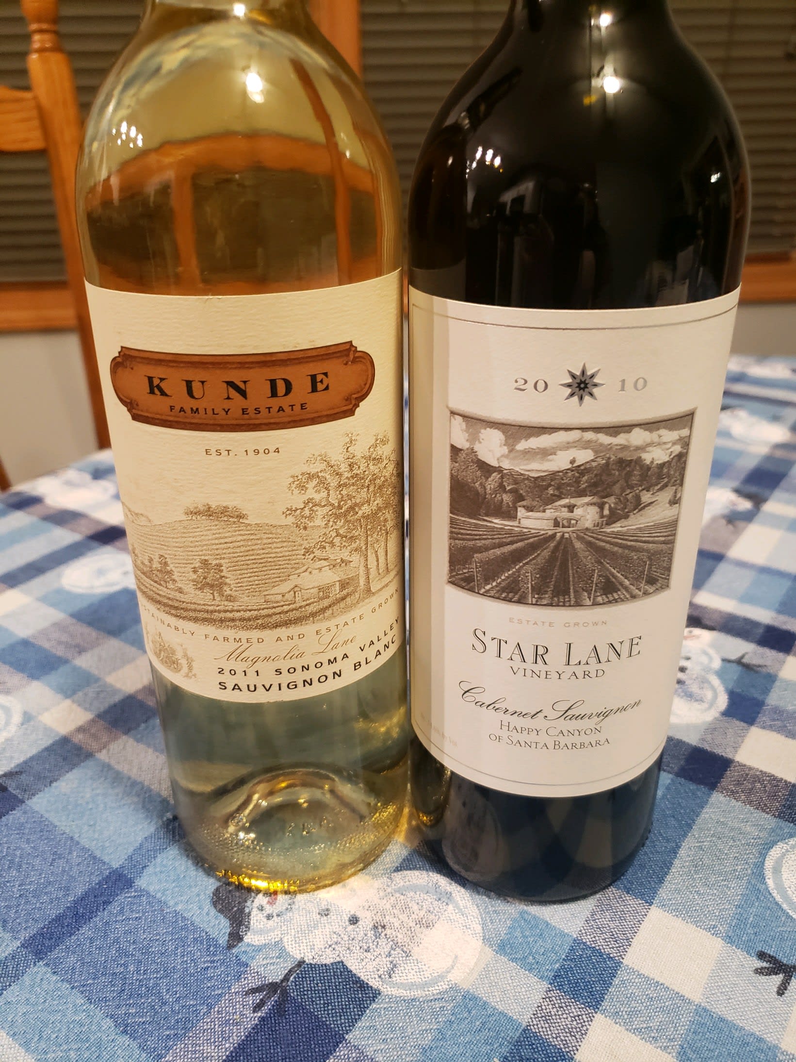 Kunde Sauv Blanc & Star Lane Cab Sauv