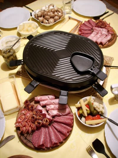 Raclette set with all the fixings