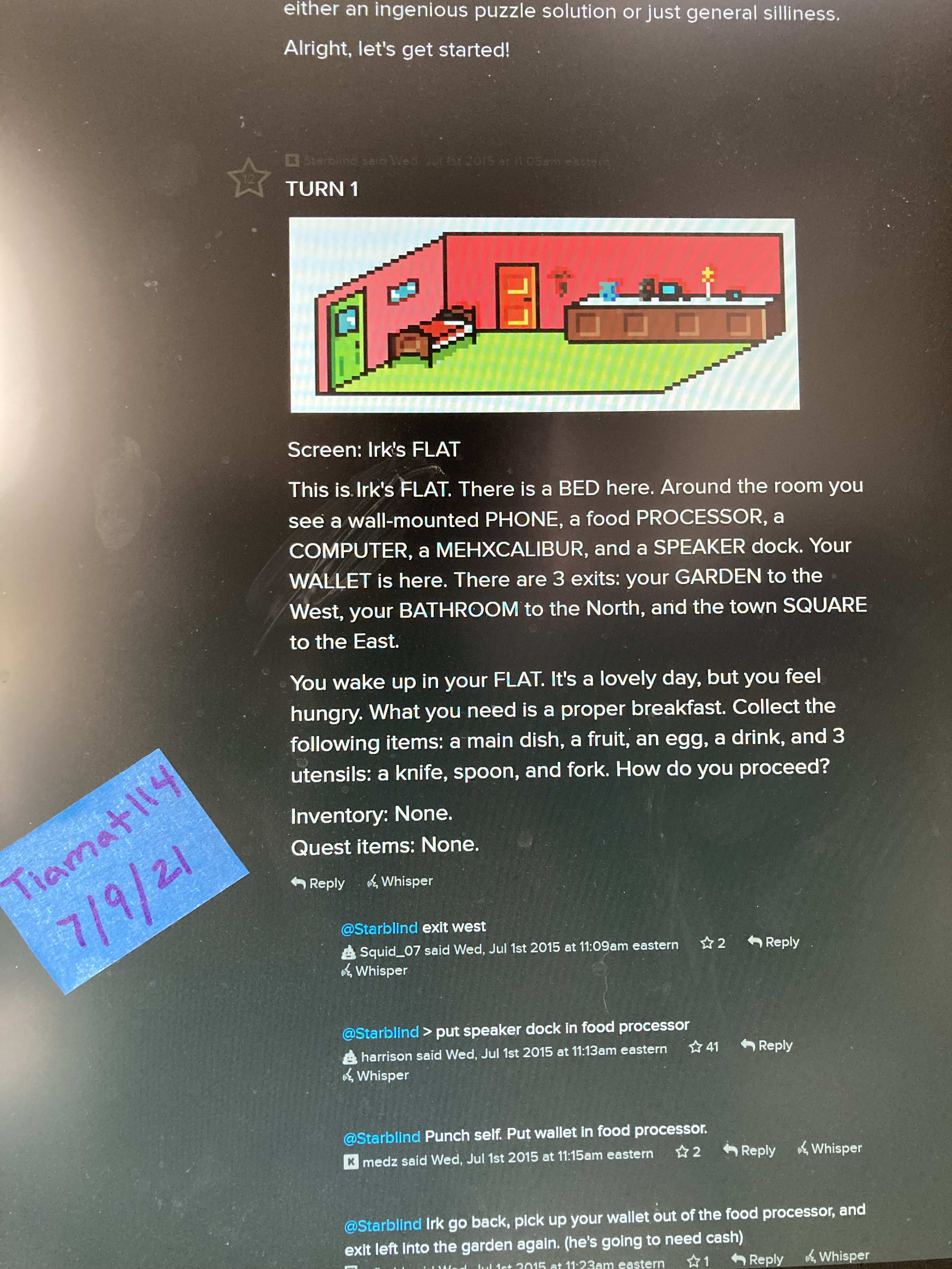 First story post that's not directions