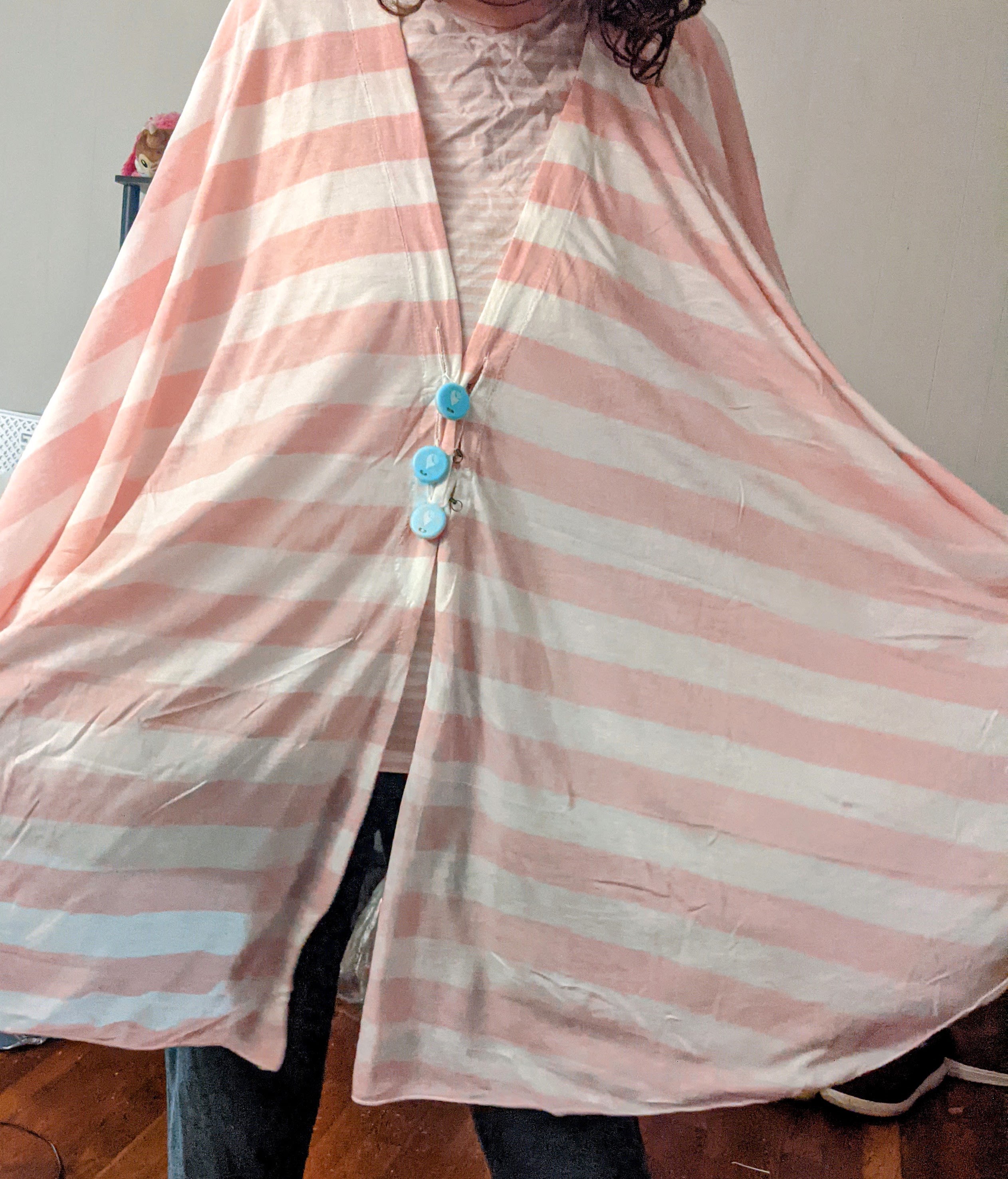 poncho with "buttons"