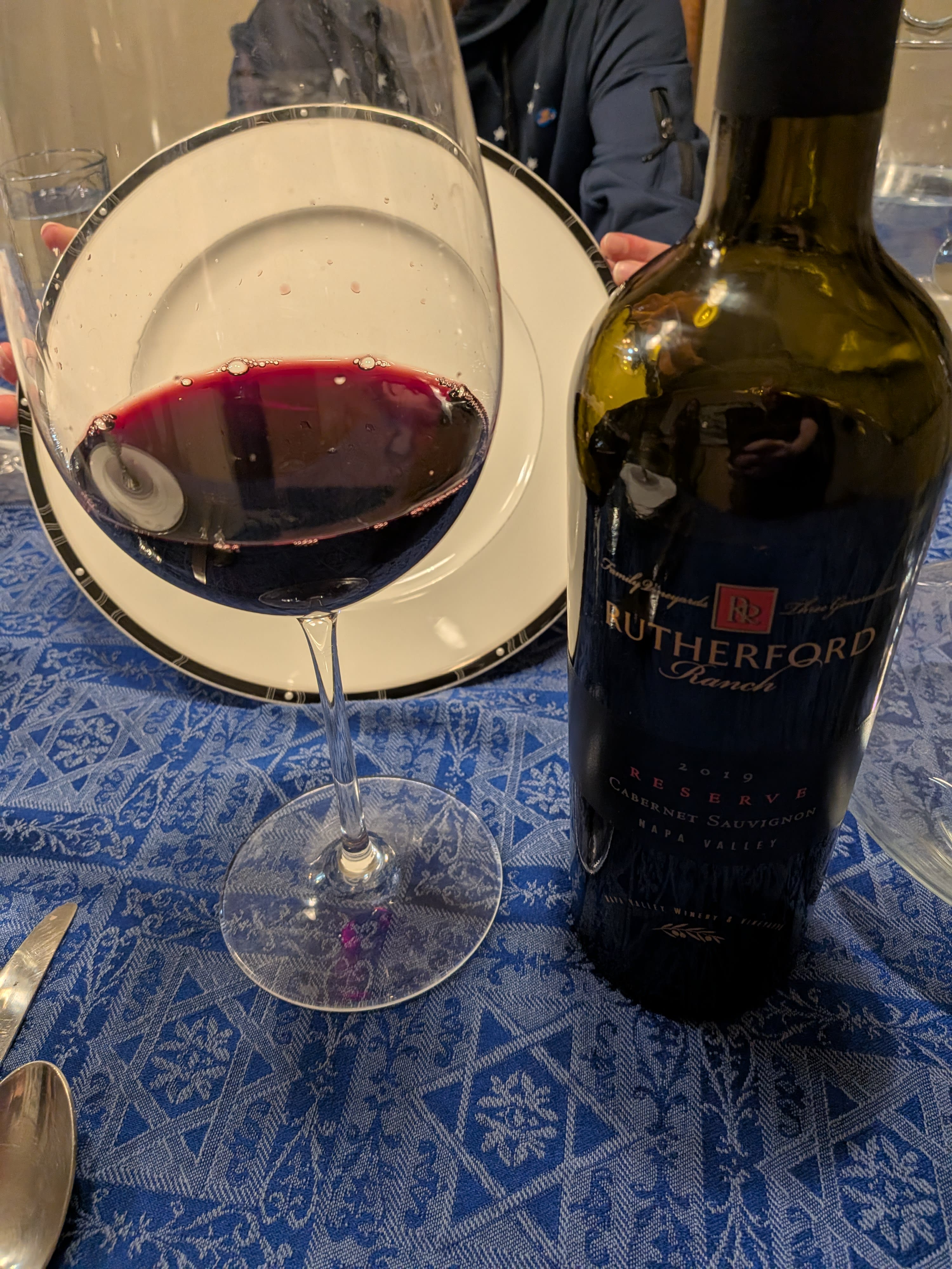 wine in glass and bottle