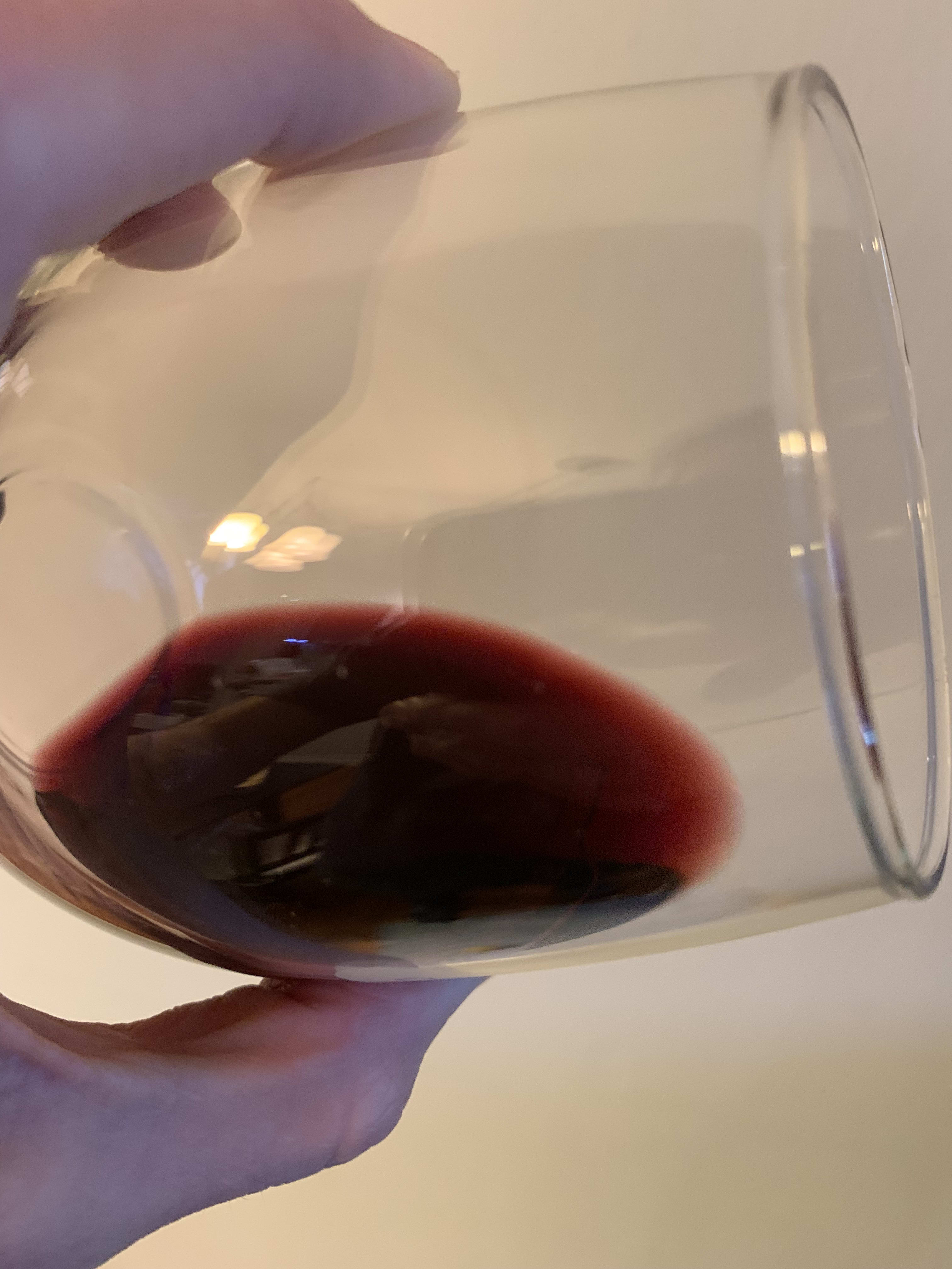 Hoopes cabernet in the glass