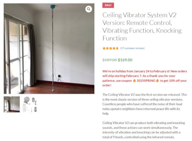 Ceiling vibrator