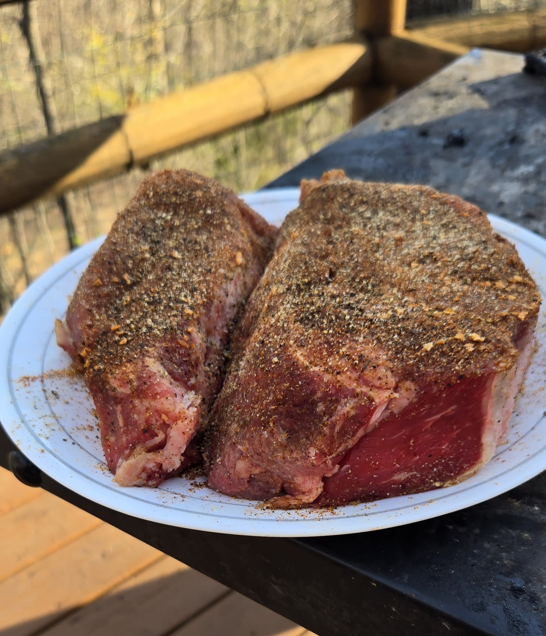 Ready for the (charcoal -- the only real way to) grill.