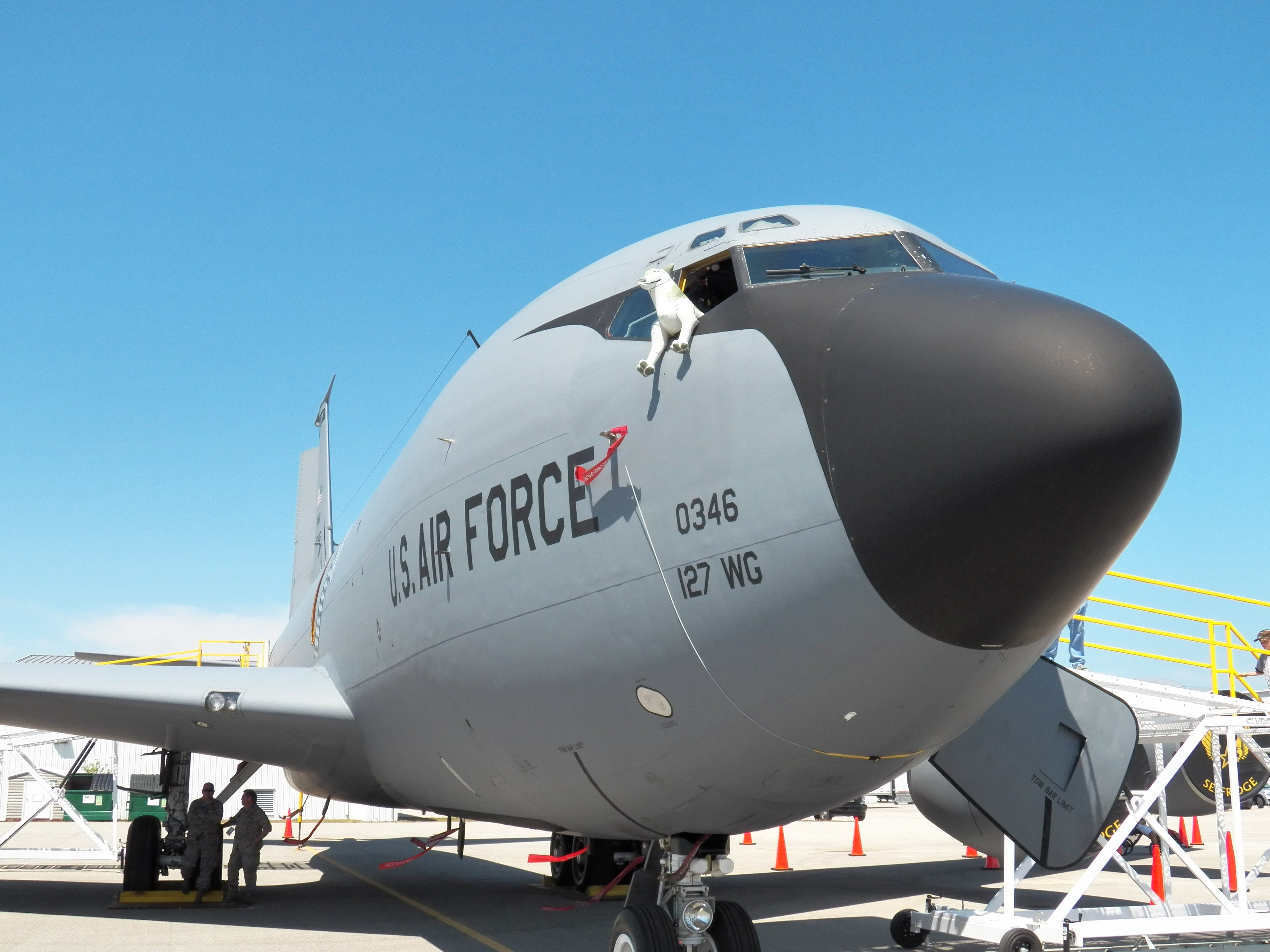 In the cockpit of a KC-135R