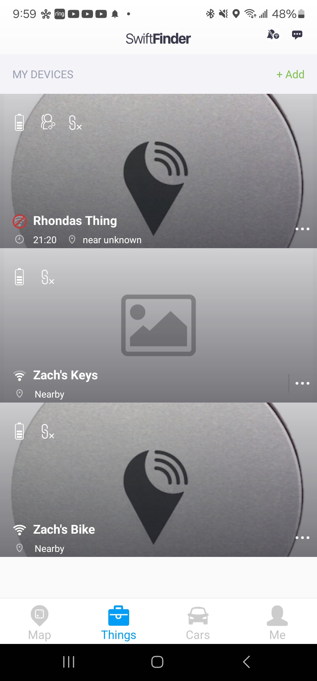 screenshot of SwiftFinder app