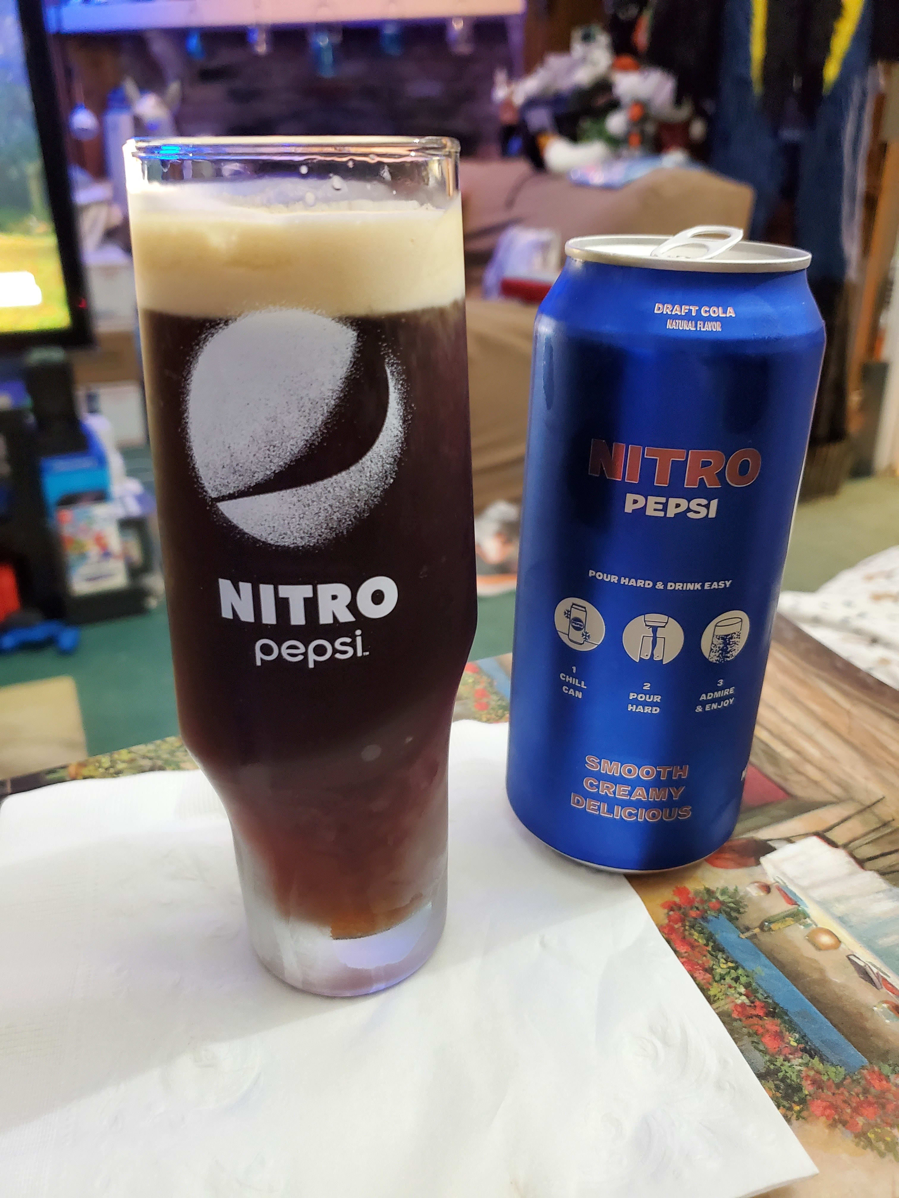 The proper way to drink Nitro Pepsi