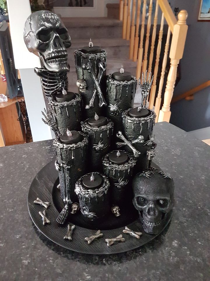 DT pool noodles Halloween candles