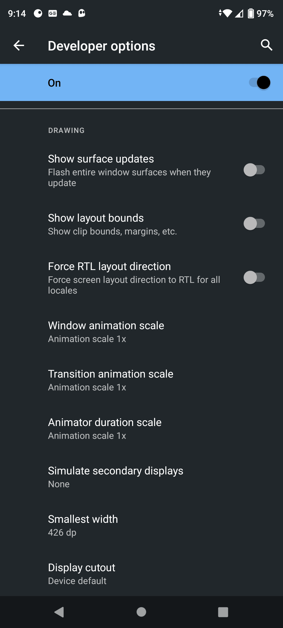 Developer Mode Screenshot