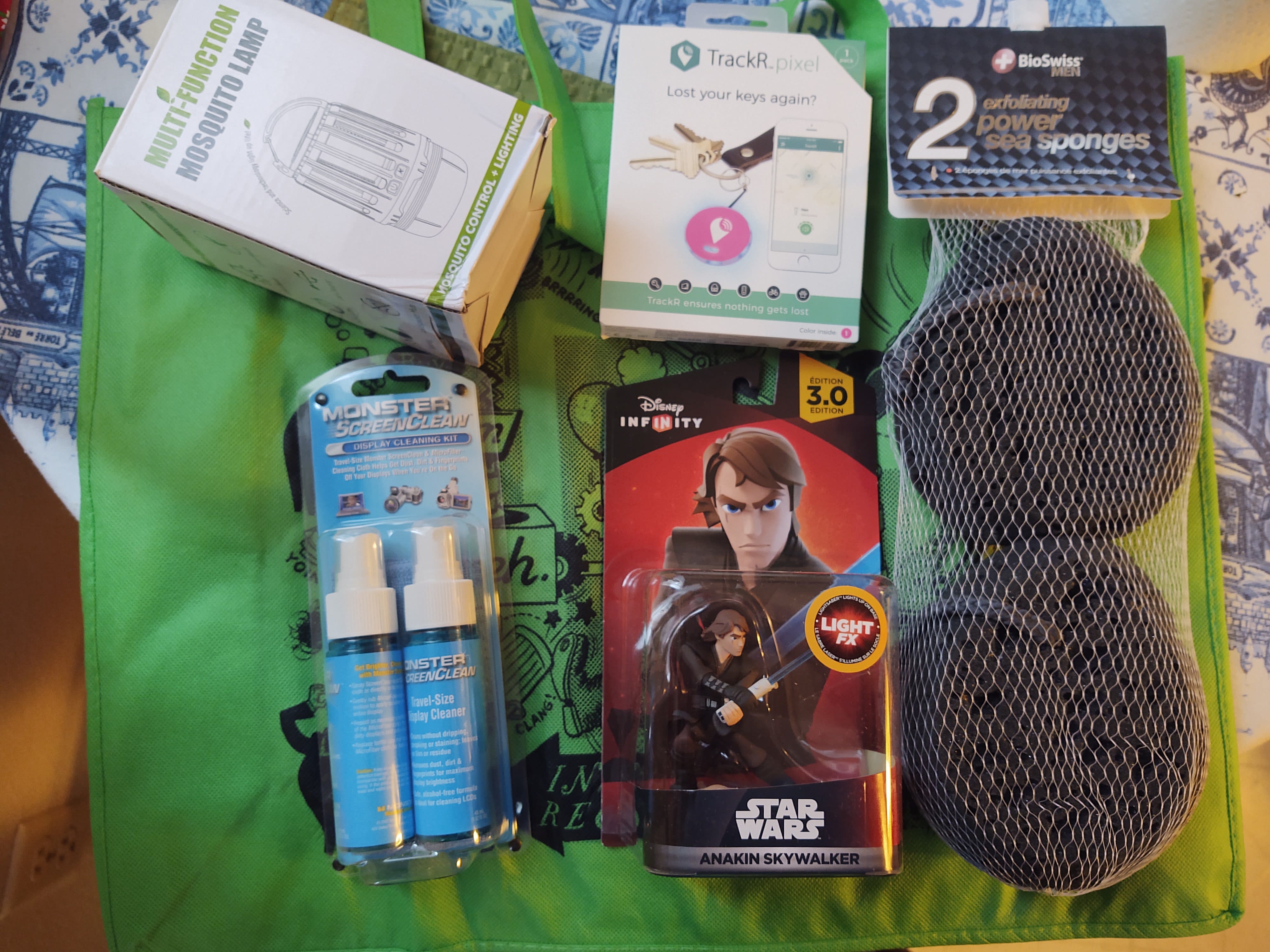 Green irk bag contents