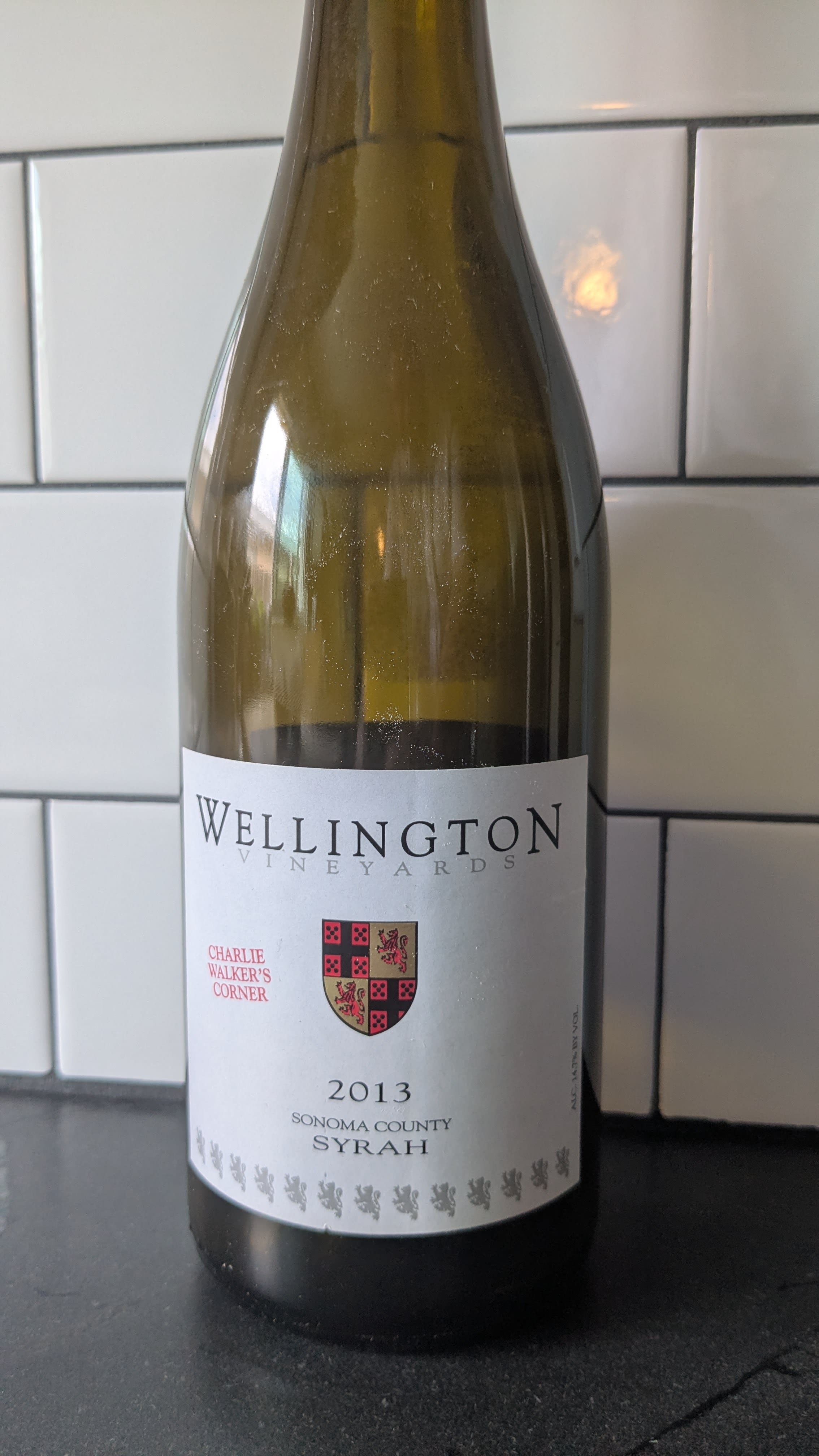 2013 Wellington Syrah, CWC
