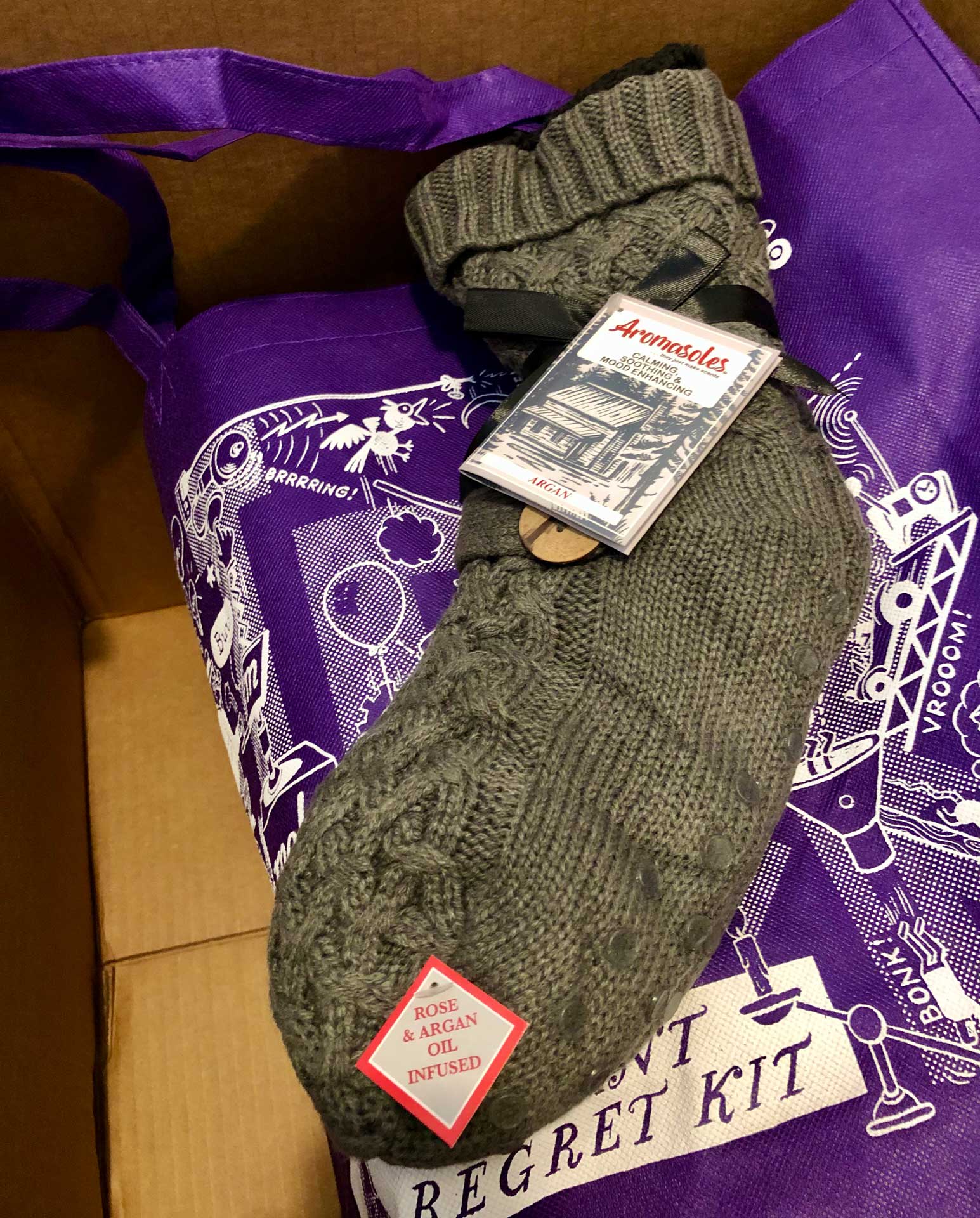 Aromasole Infused socks — wife confiscated them immediately
