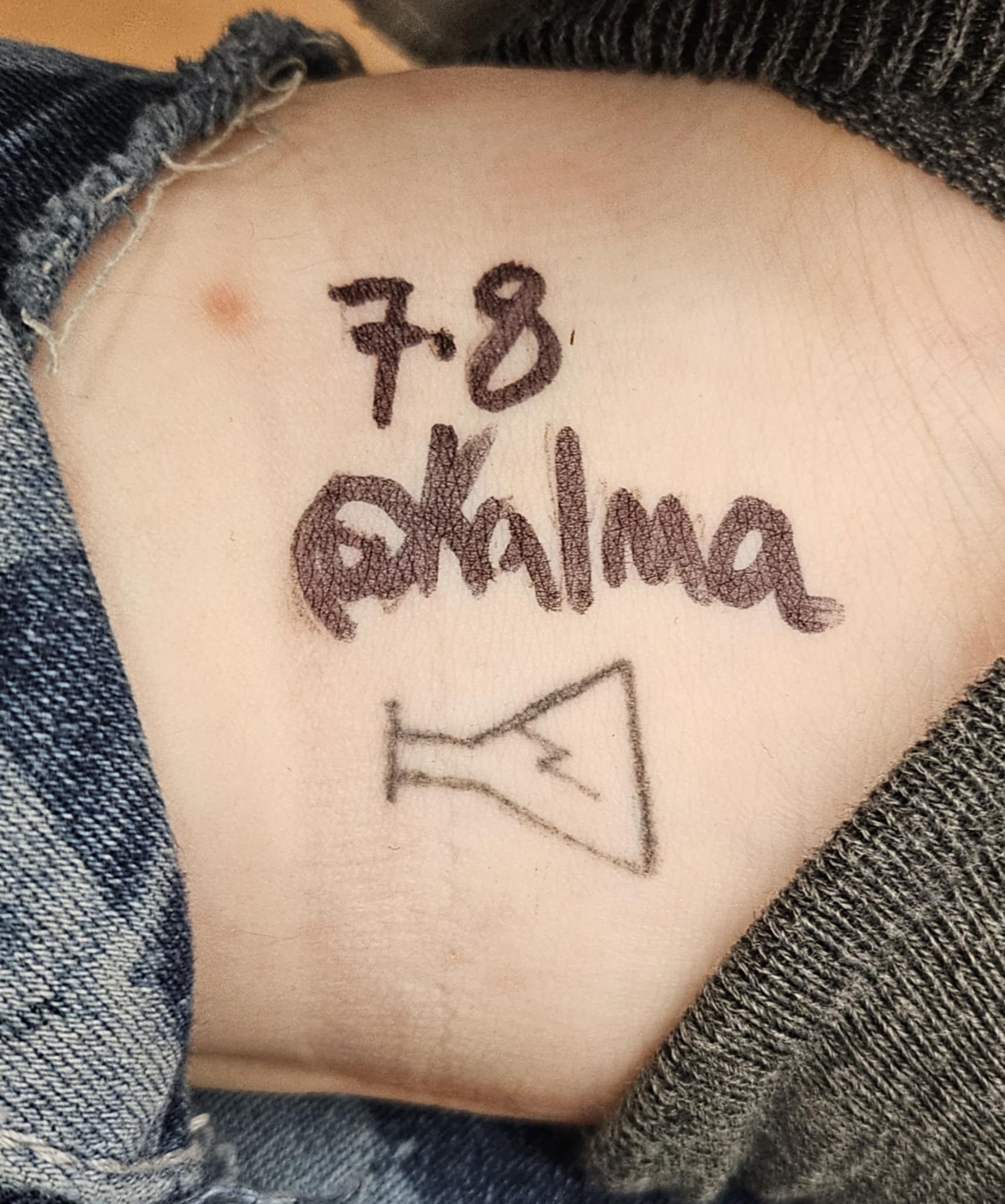 hi the sharpie is thicker than my tattoo