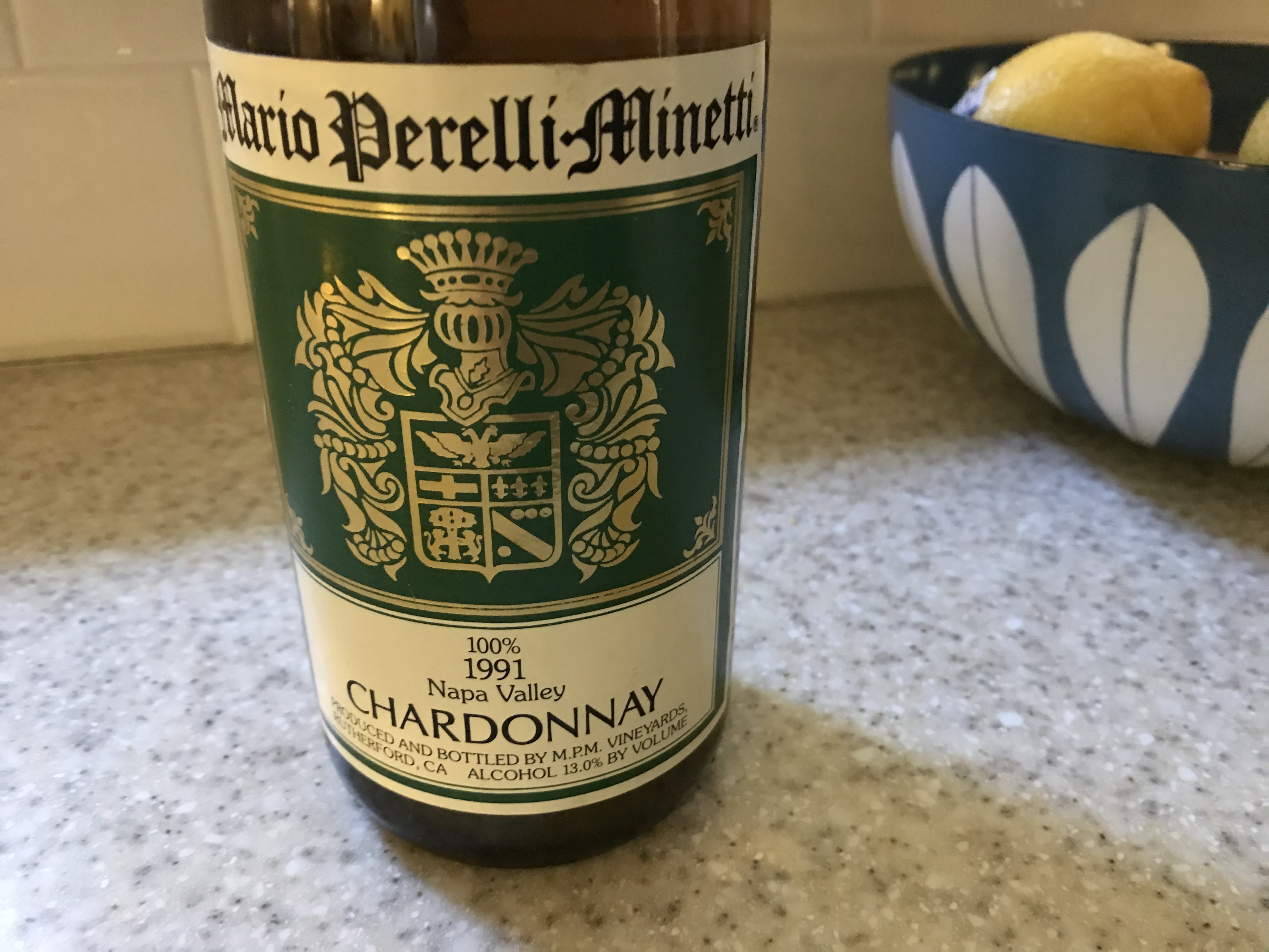 1991 Mario Perelli-Minetti Napa Valley Chardonnay