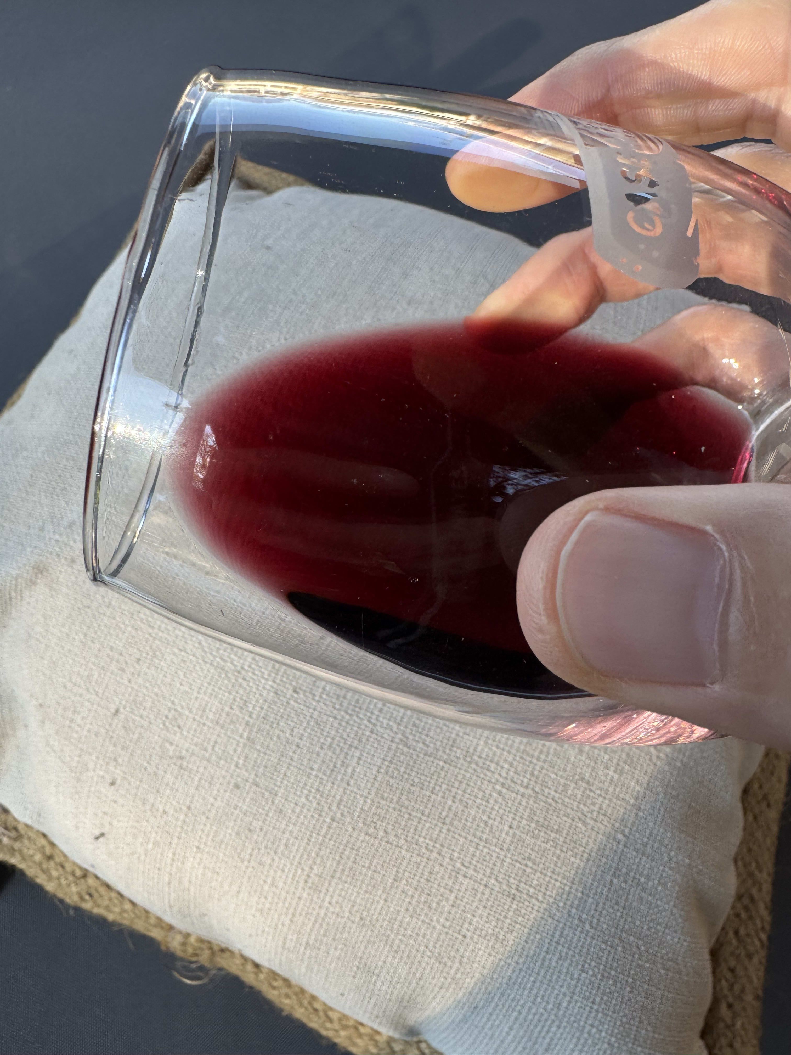 Pedroncelli Zinfandel in glass tipped