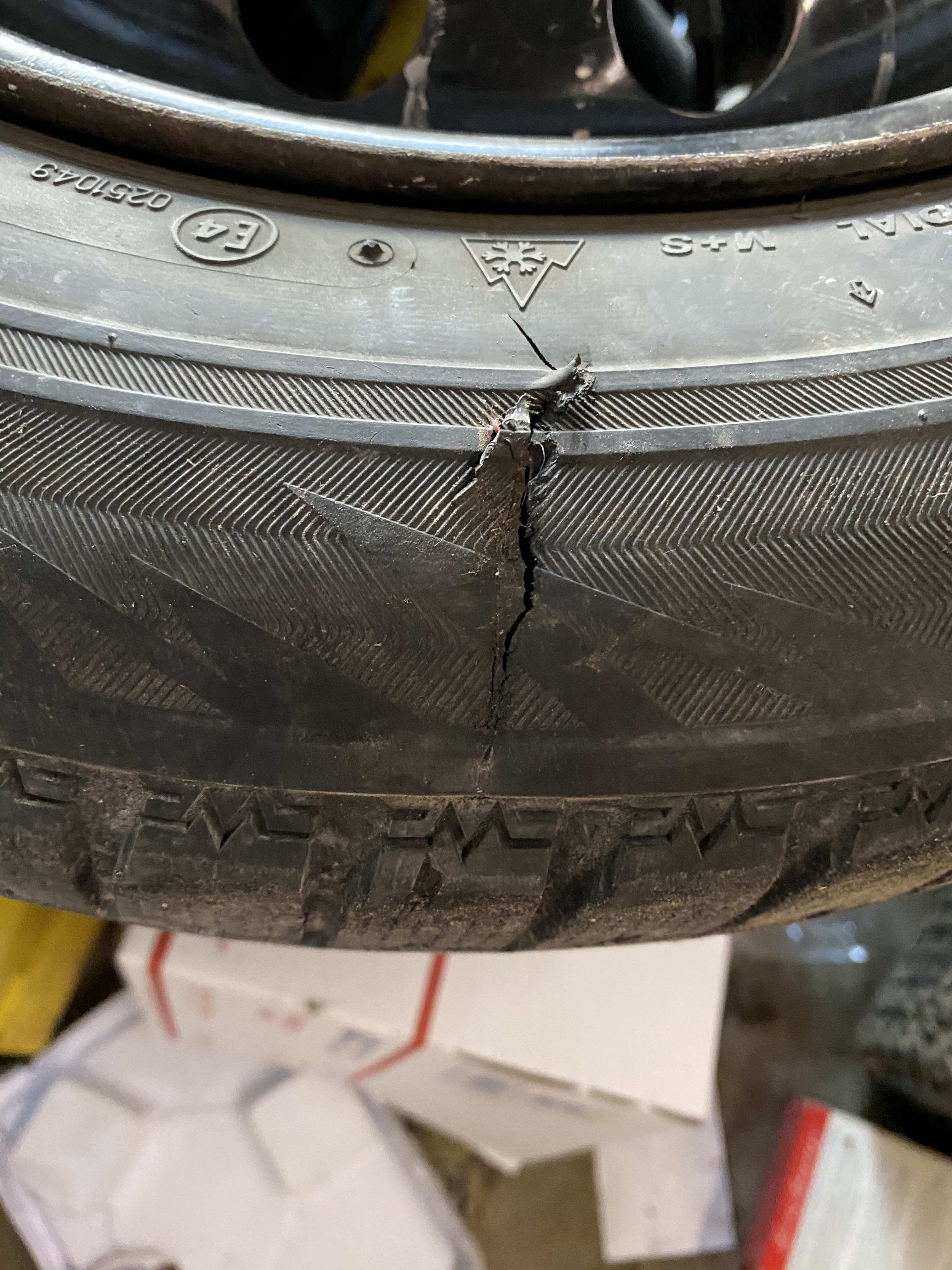 ruined tire