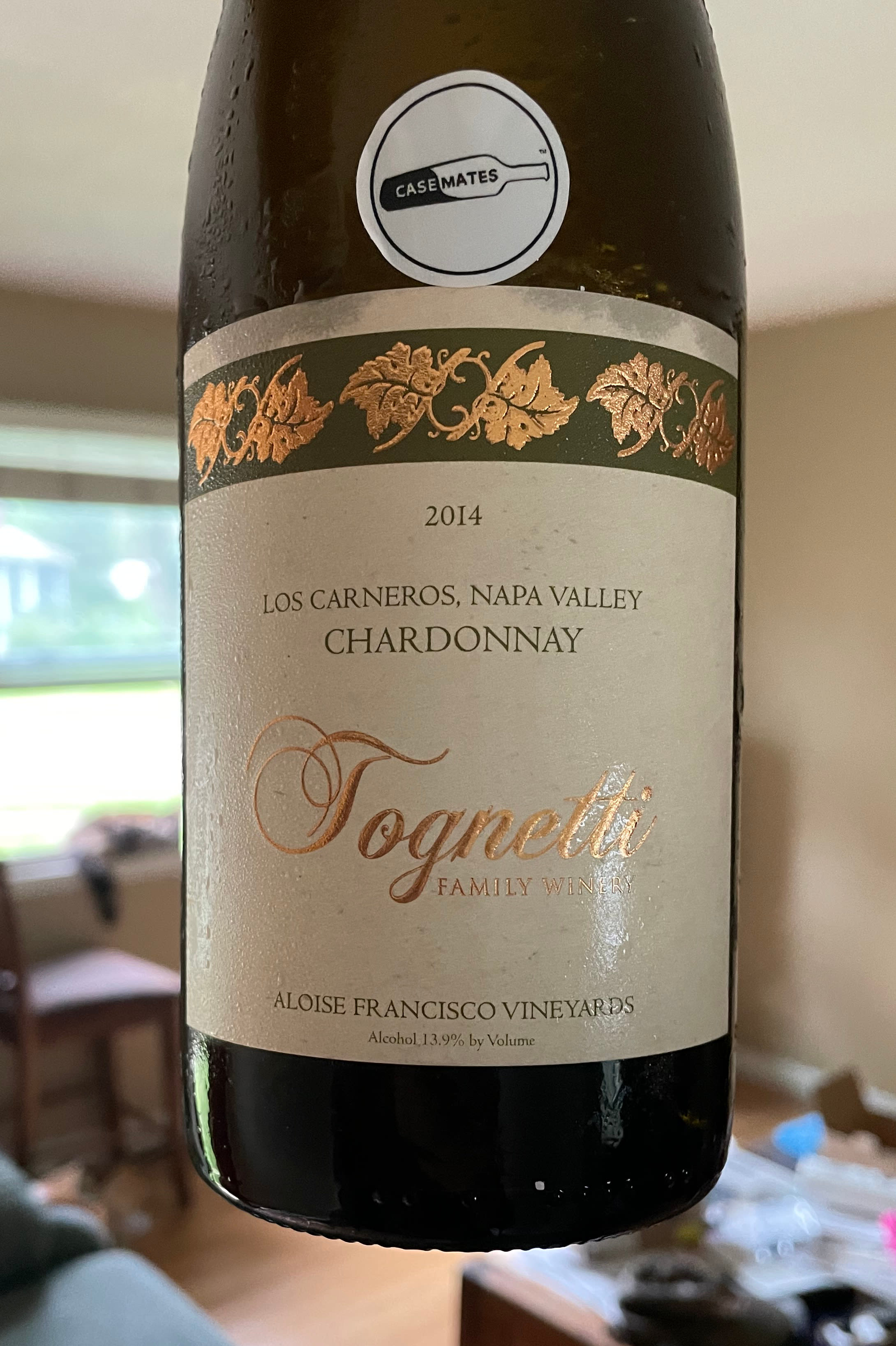 Bottle shot showing the Casemates sticker