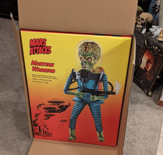 Mars Attacks alien in a box