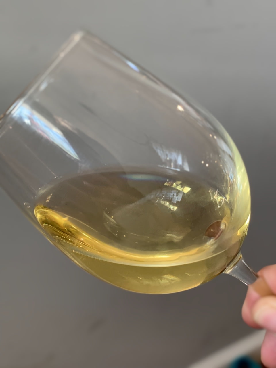 Center of Effort Chardonnay Glass Tilted